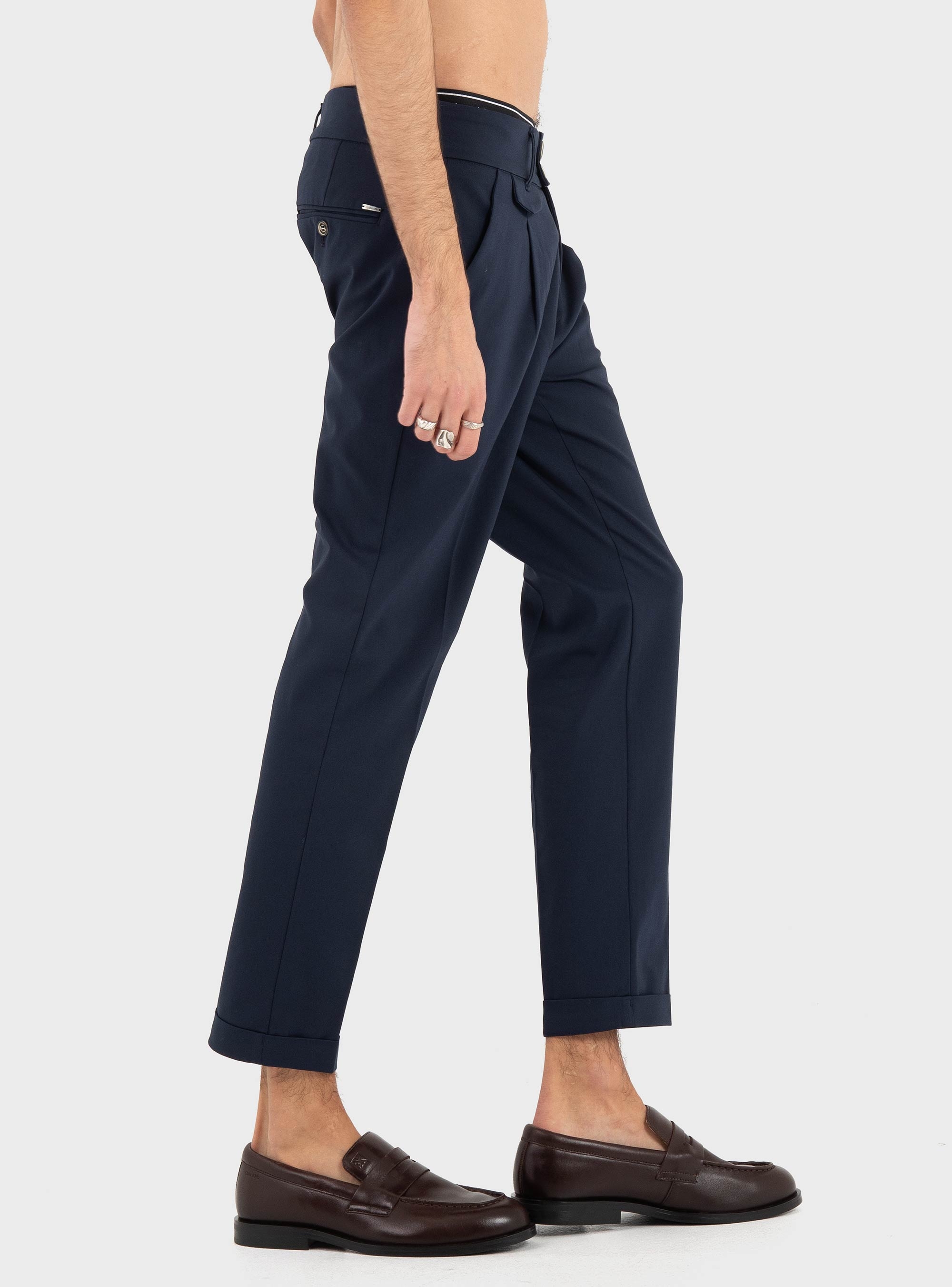 Gianni Lupo Tapered Pants - Navy