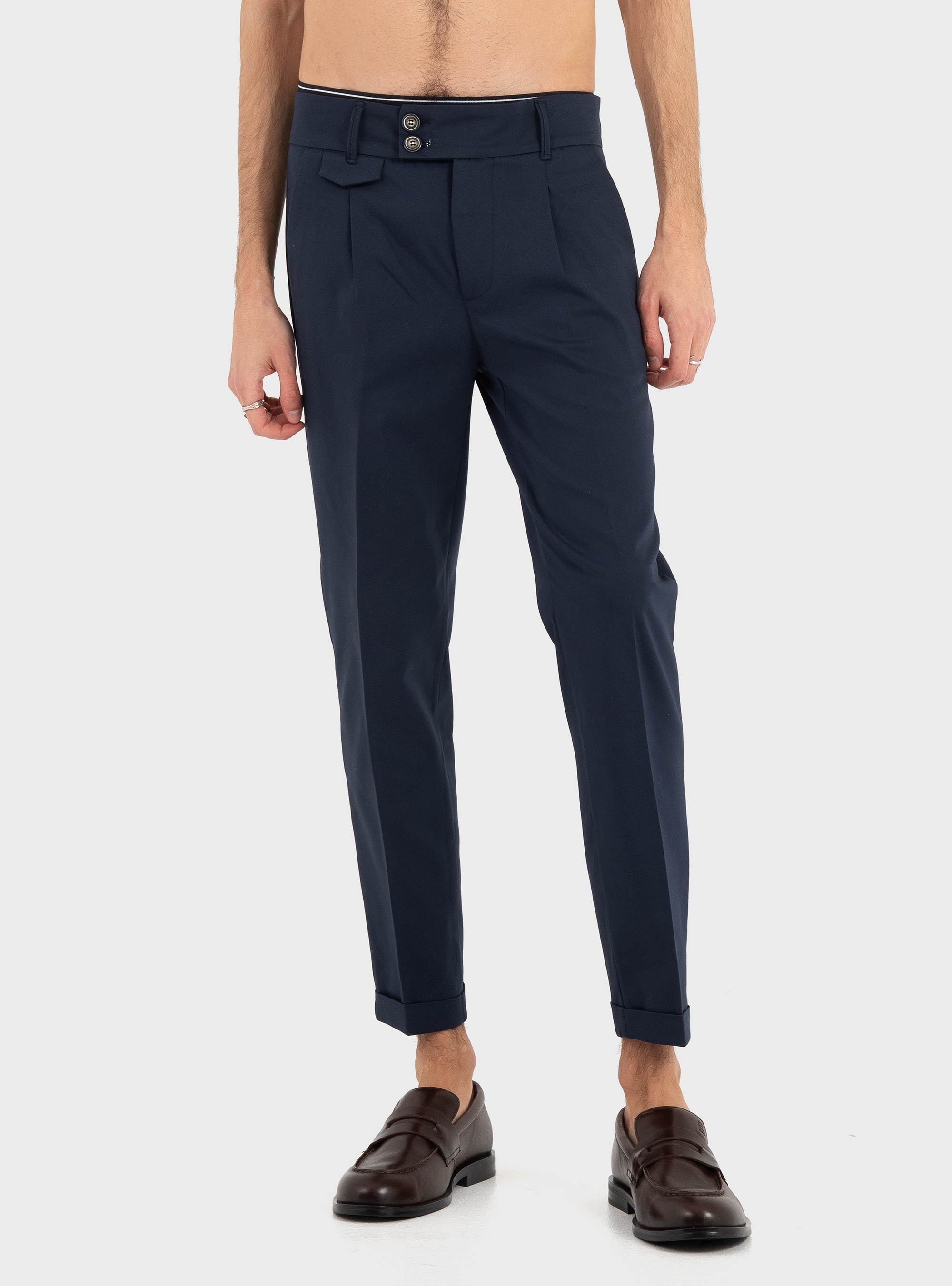 Gianni Lupo Tapered Pants - Navy