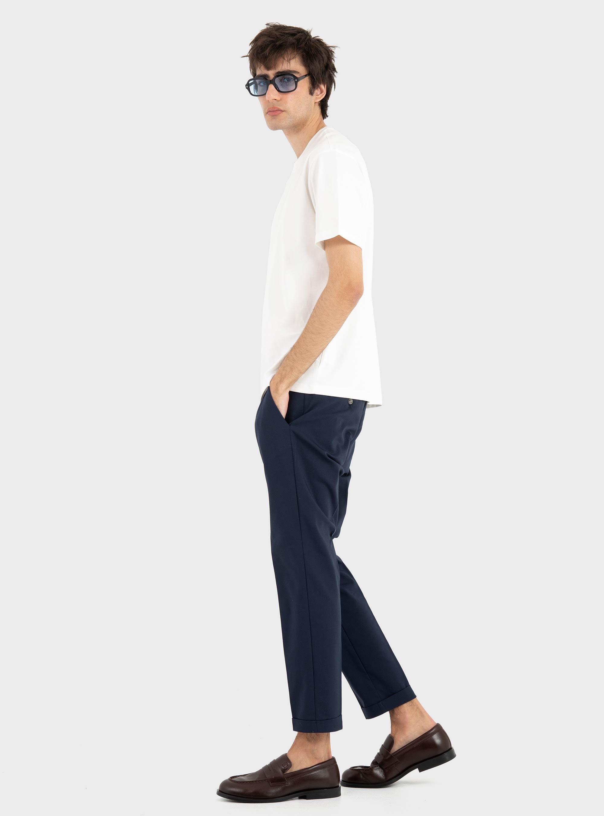 Gianni Lupo Tapered Pants - Navy