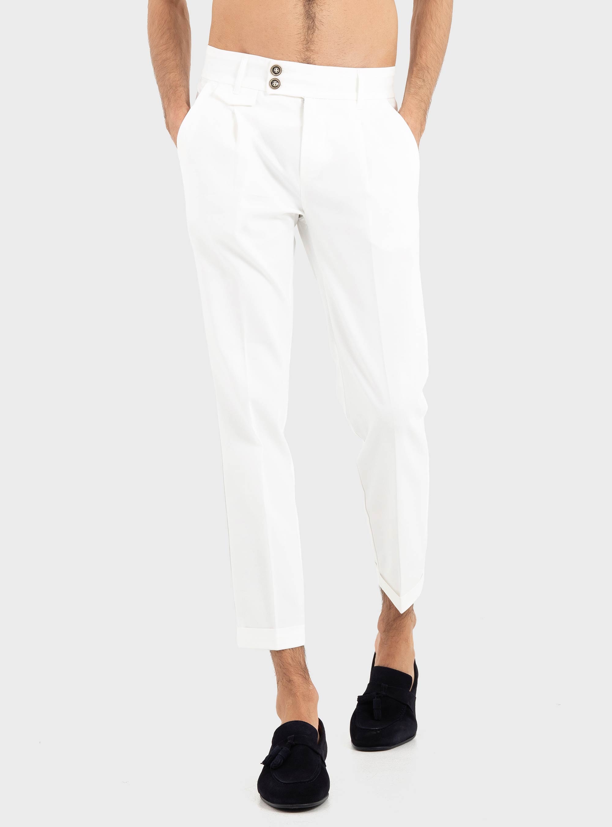 Gianni Lupo Tapered Pants - White