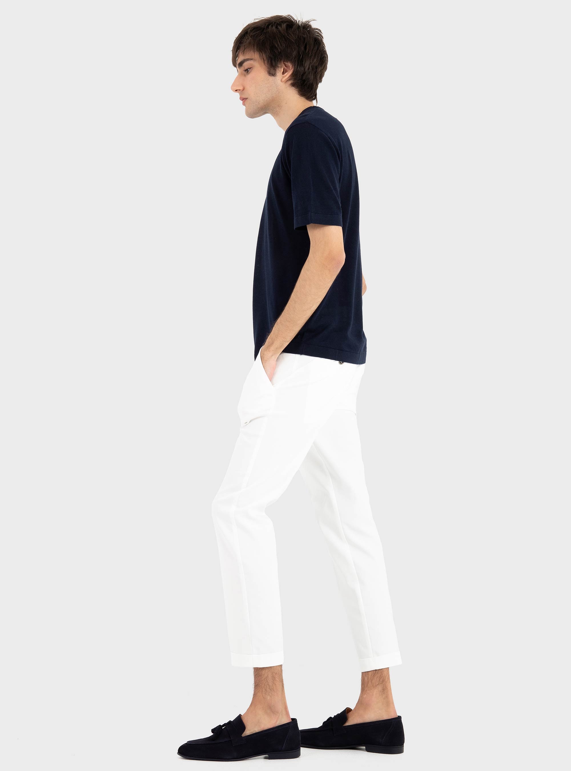 Gianni Lupo Tapered Pants - White