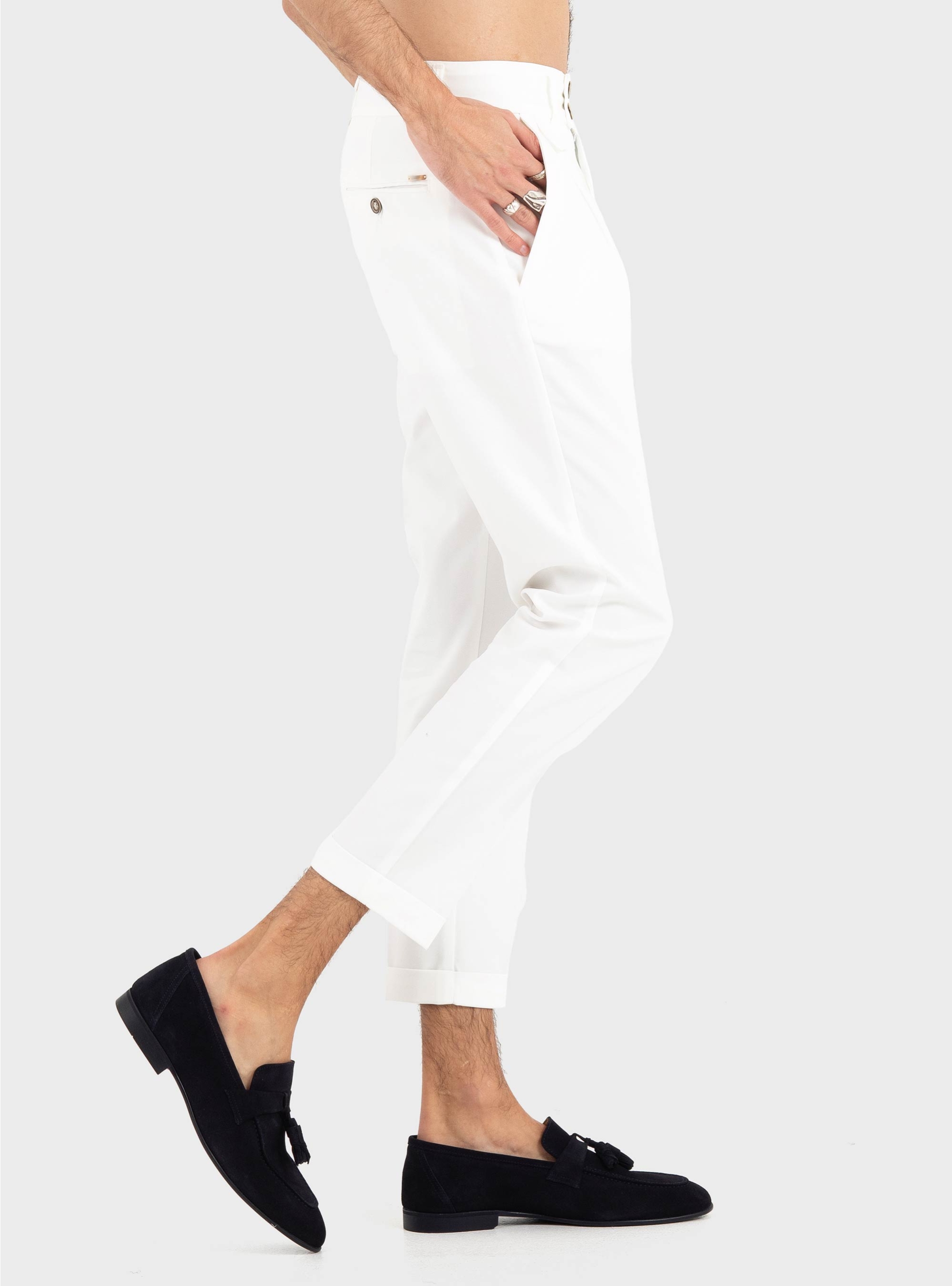 Gianni Lupo Tapered Pants - White