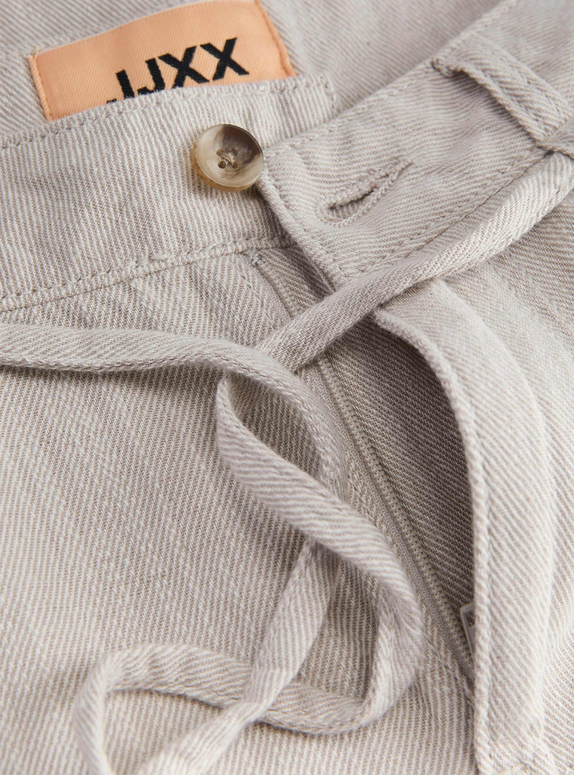 JJXX Zoe Fika Wide High Waist Pants - Light Grey