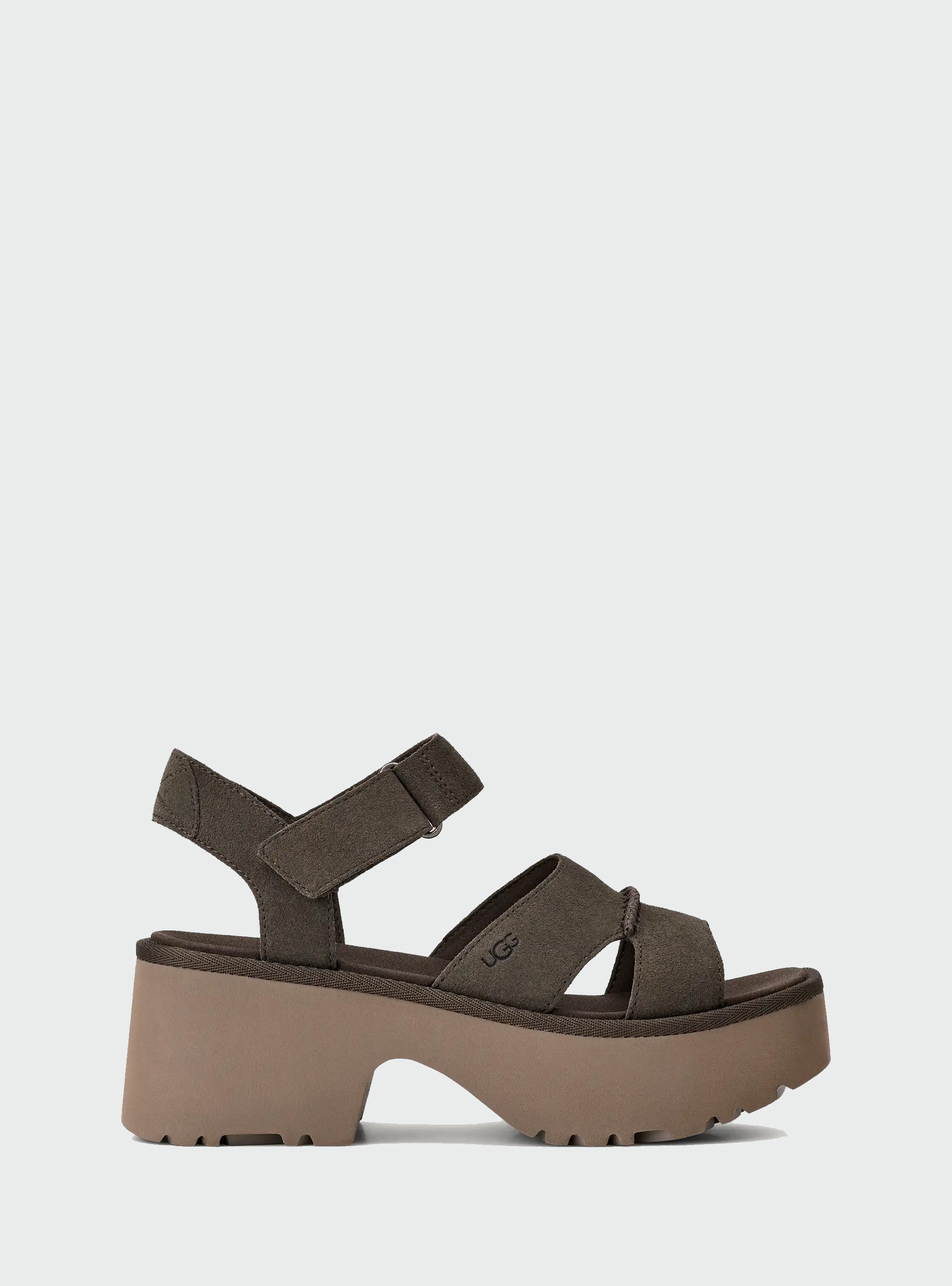 UGG New Heights Ankle Strap Sandals - Dark Grey