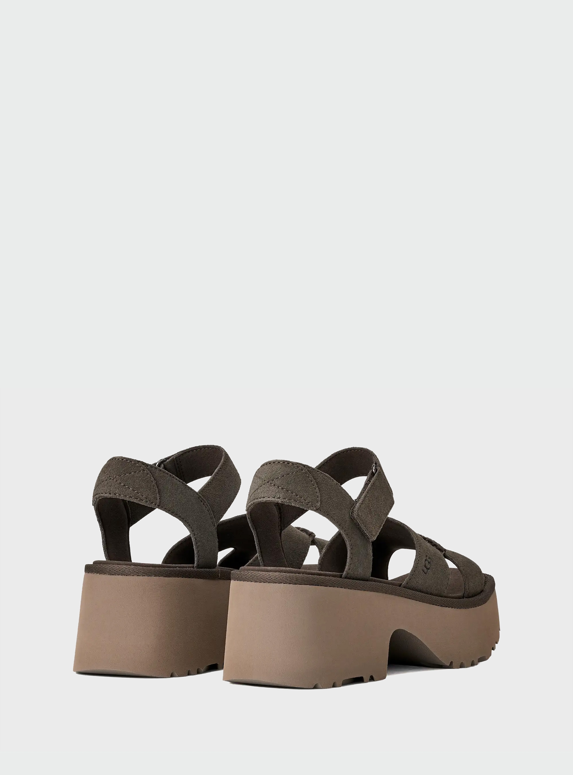 UGG New Heights Ankle Strap Sandals - Dark Grey