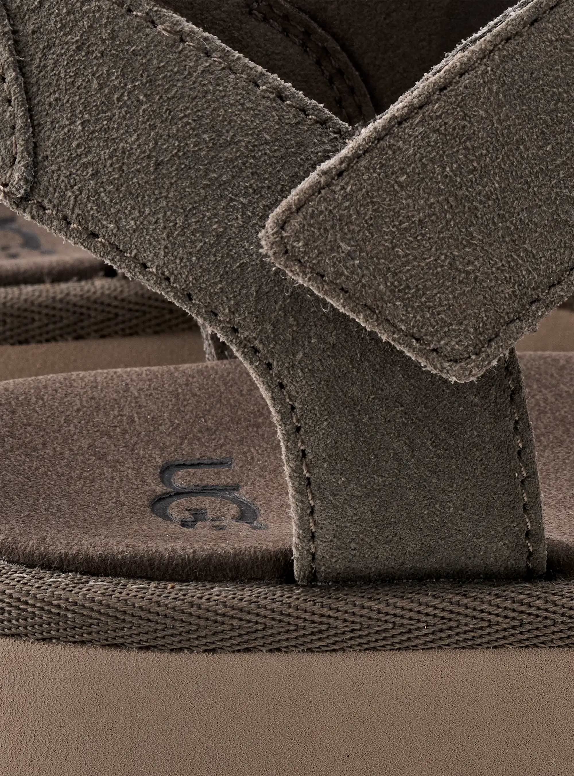 UGG New Heights Ankle Strap Sandals - Dark Grey