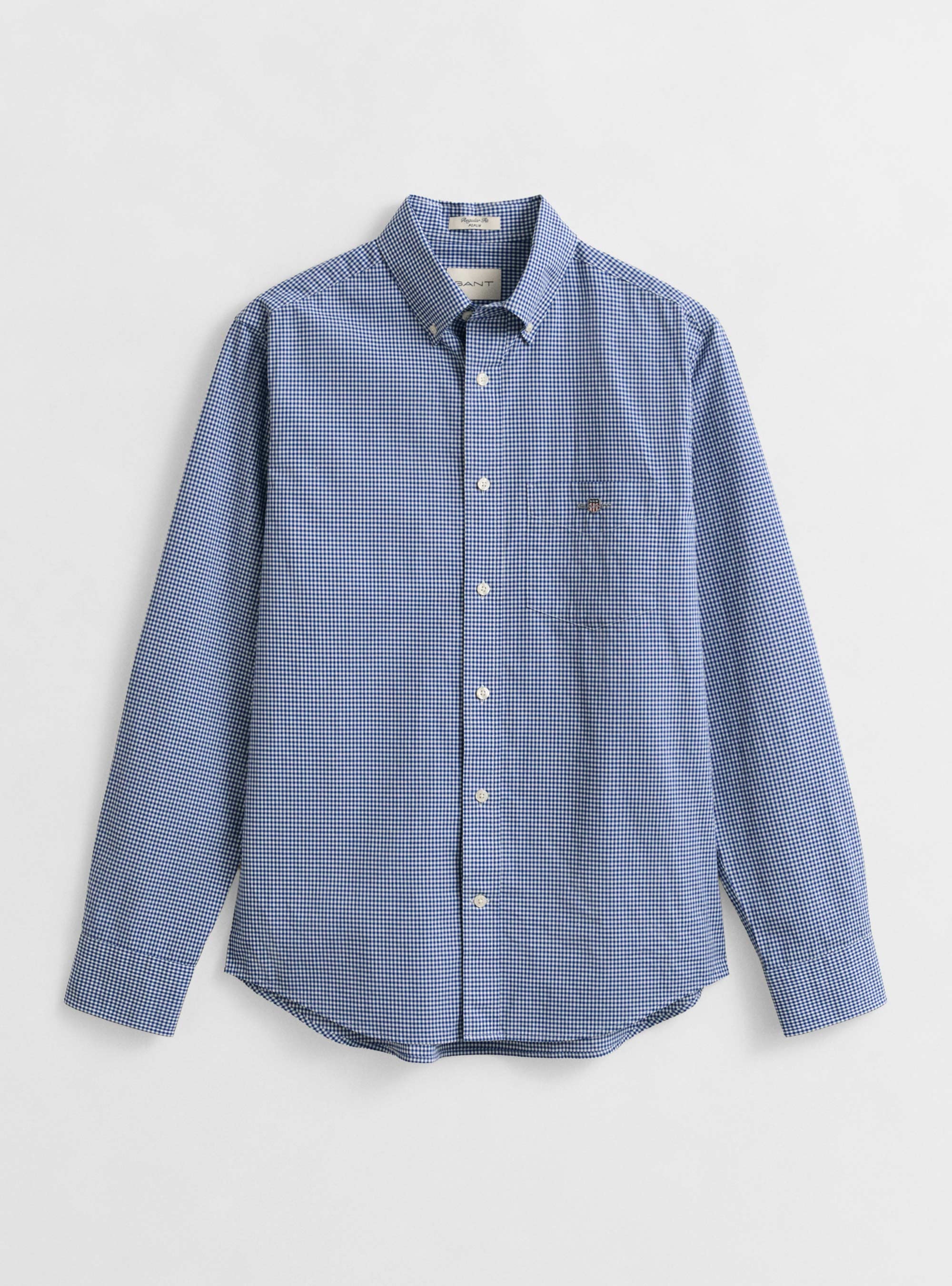 Gant Gingham Classic Poplin Shirt - Sky Blue