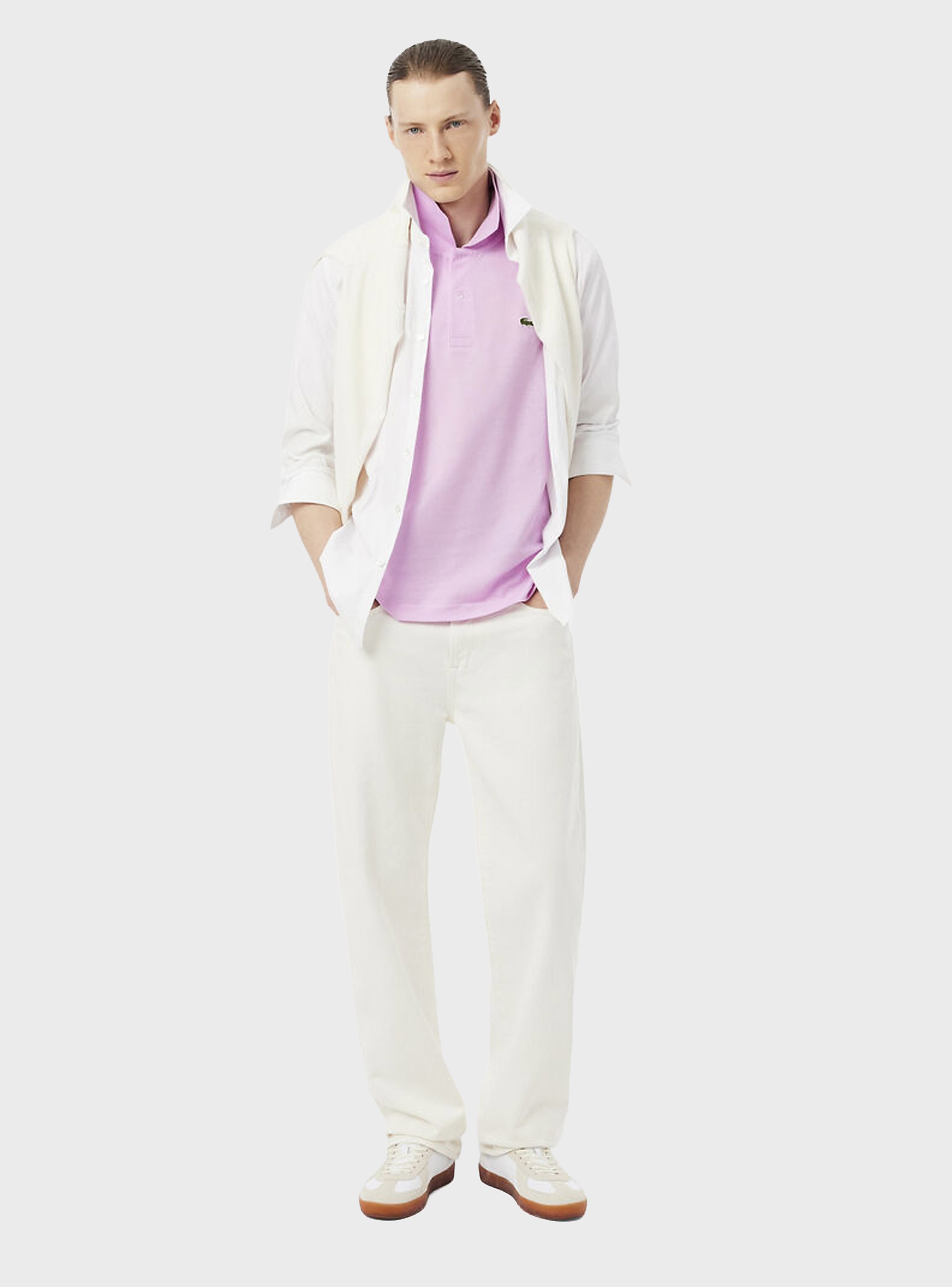 Lacoste Classic Fit L.12.12 LIGHT Piqué Polo - Pale Pink