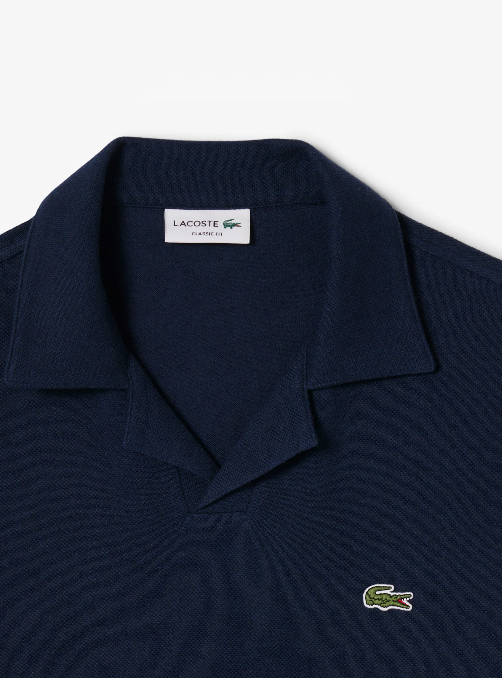 Lacoste Classic Fit Cotton-Linen Polo - Navy