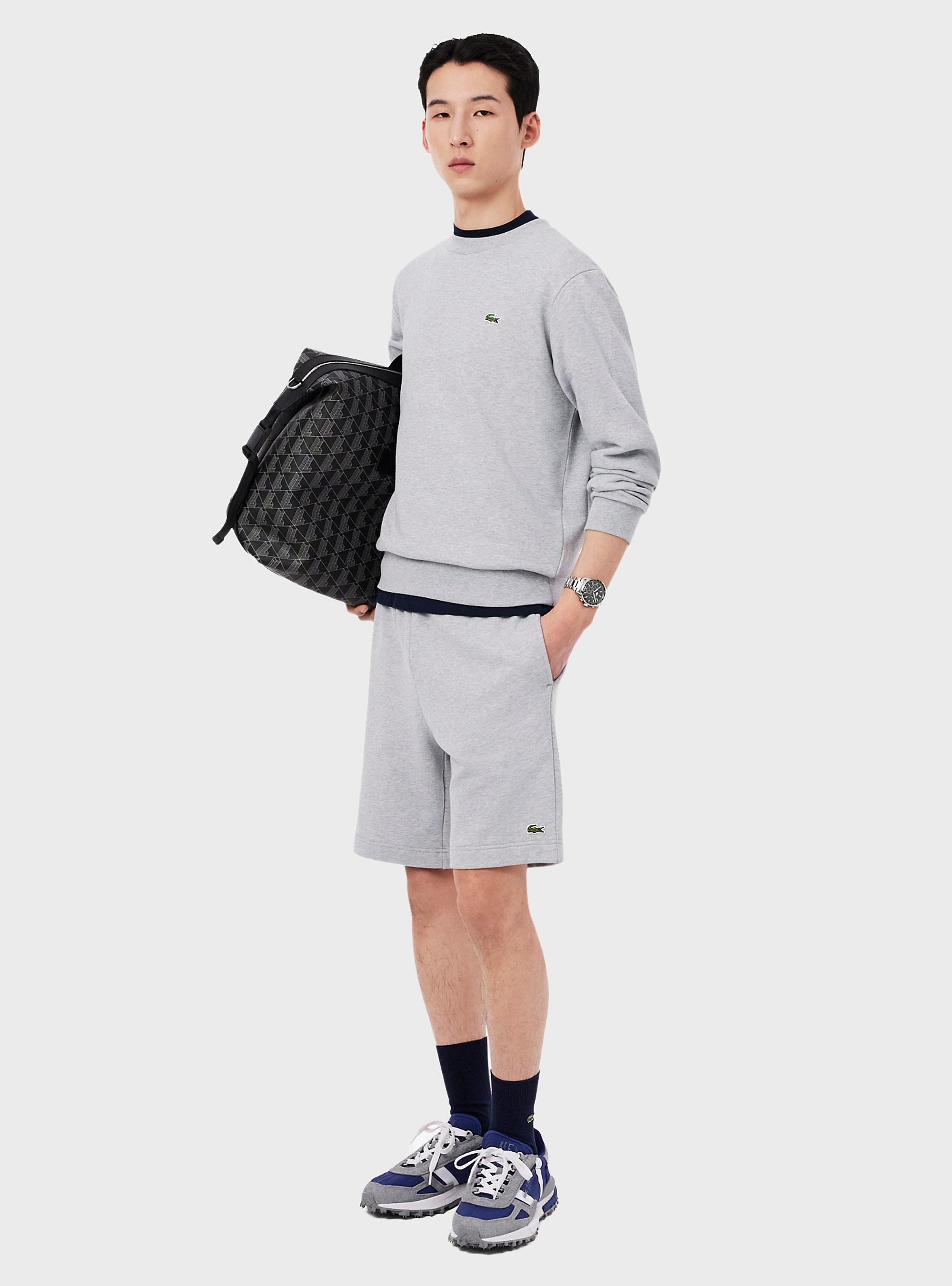 Lacoste Slim Fit Fleece Shorts - Light Grey Melange