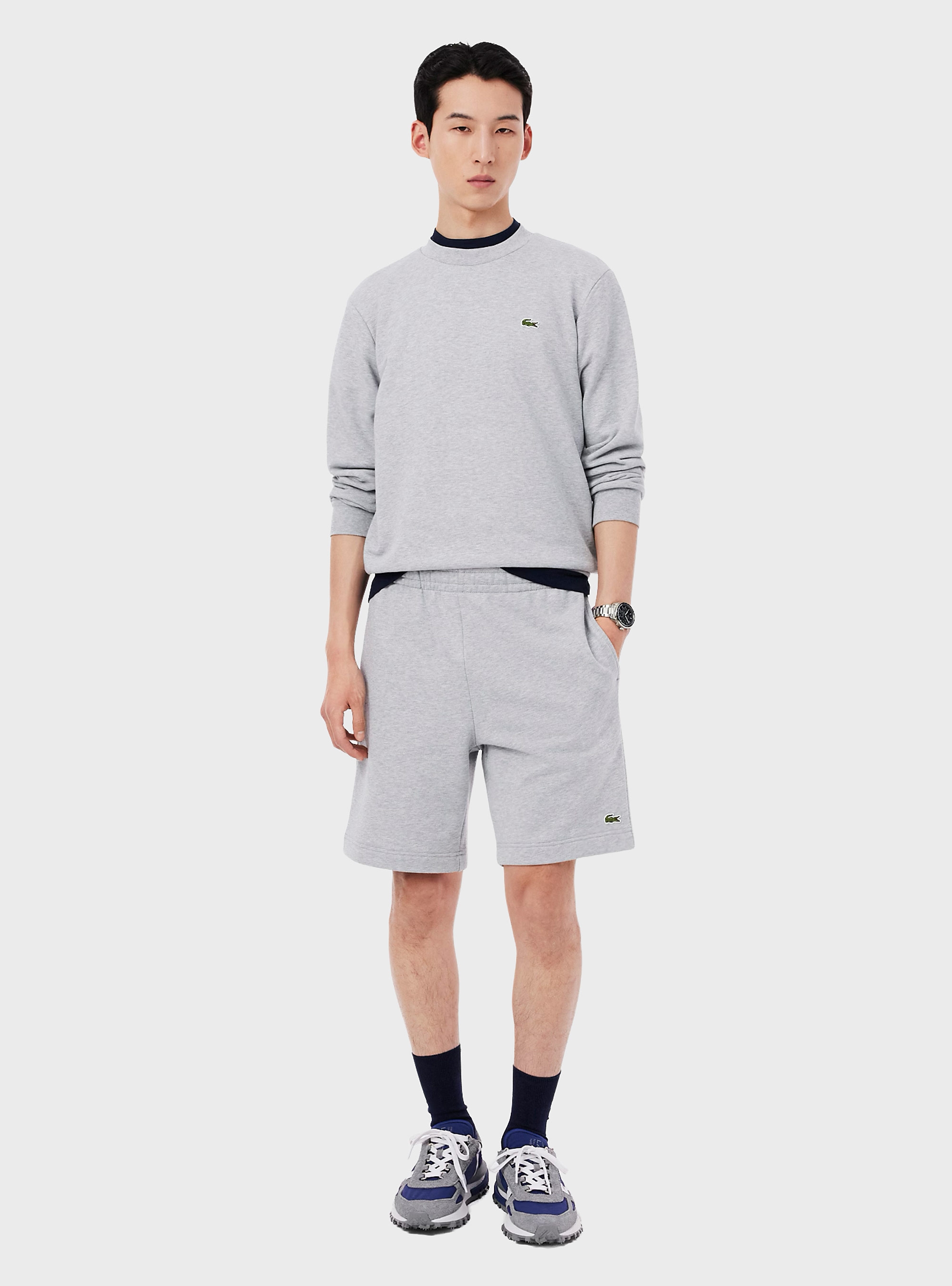 Lacoste Slim Fit Fleece Shorts - Light Grey Melange