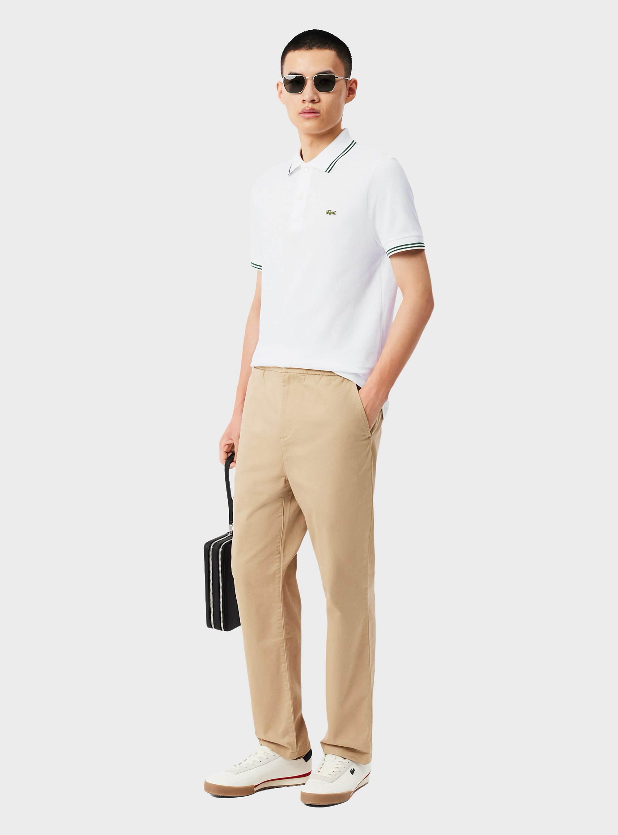 Lacoste Regular Fit Trim Accent L.12.12 Polo - White