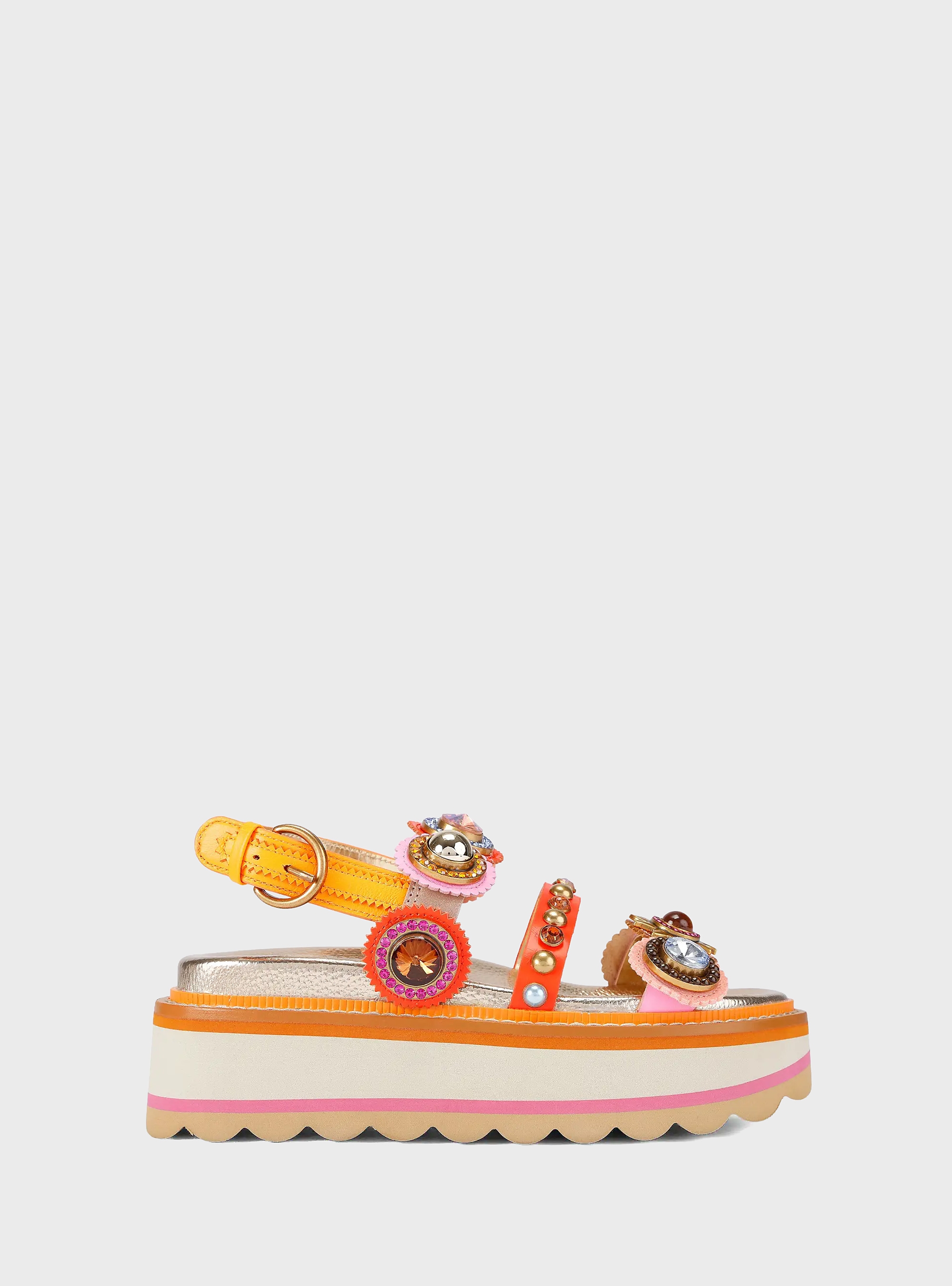 Kurt Geiger Octavia Slingback Platform Sandals - Multi Colors