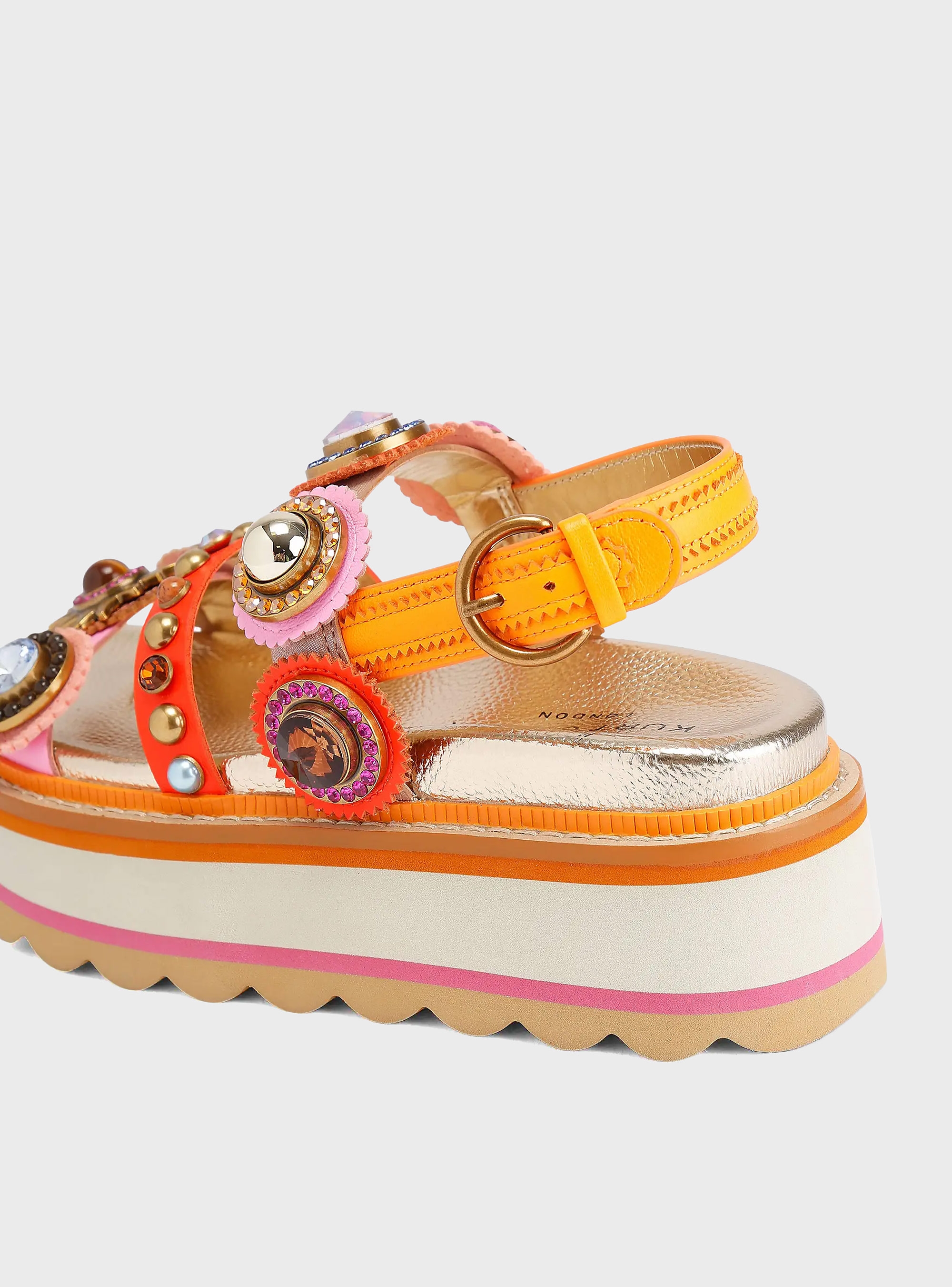 Kurt Geiger Octavia Slingback Platform Sandals - Multi Colors