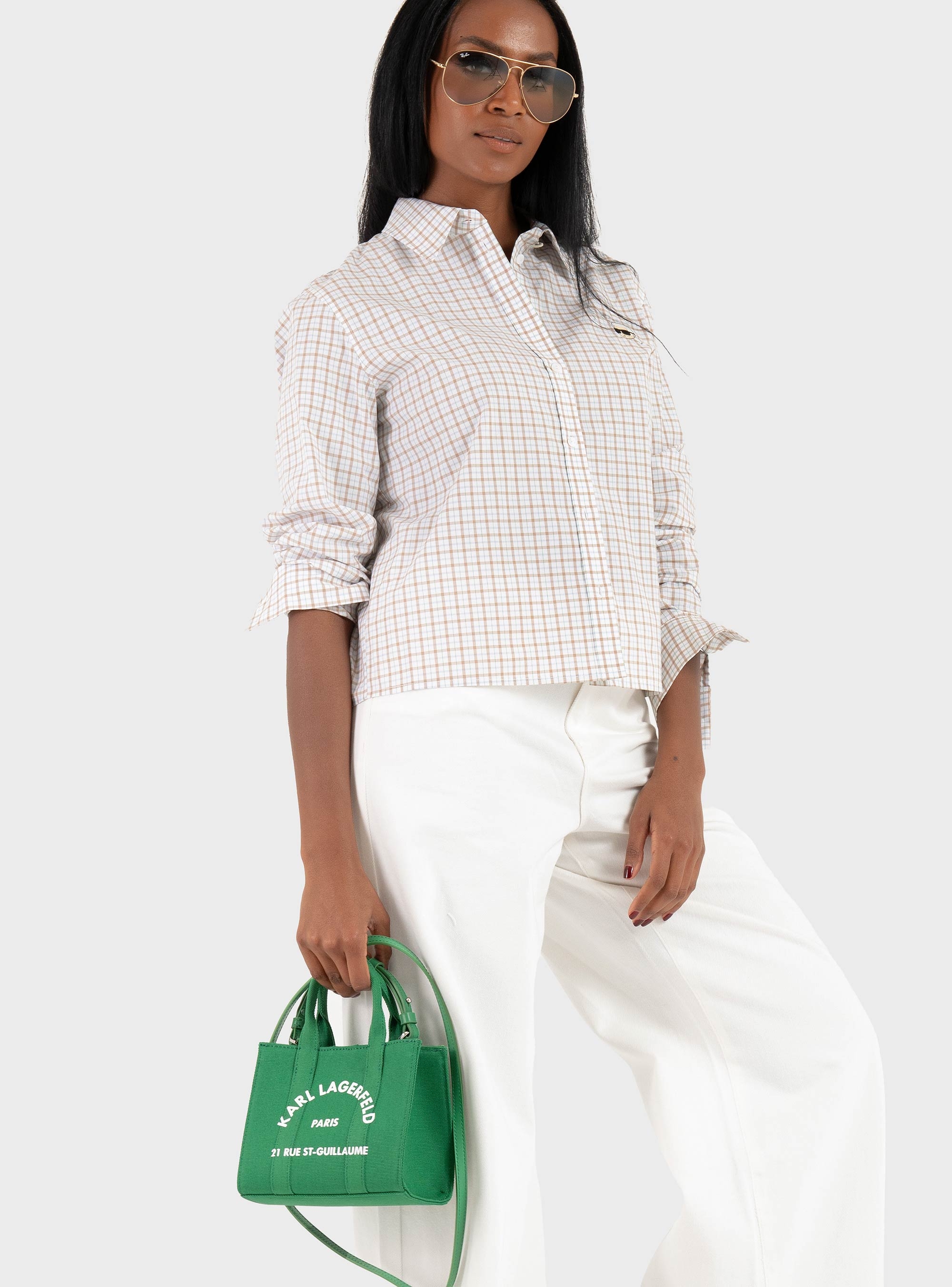 Karl Lagerfeld Rue St-Guillaume Mini Tote Bag - Green