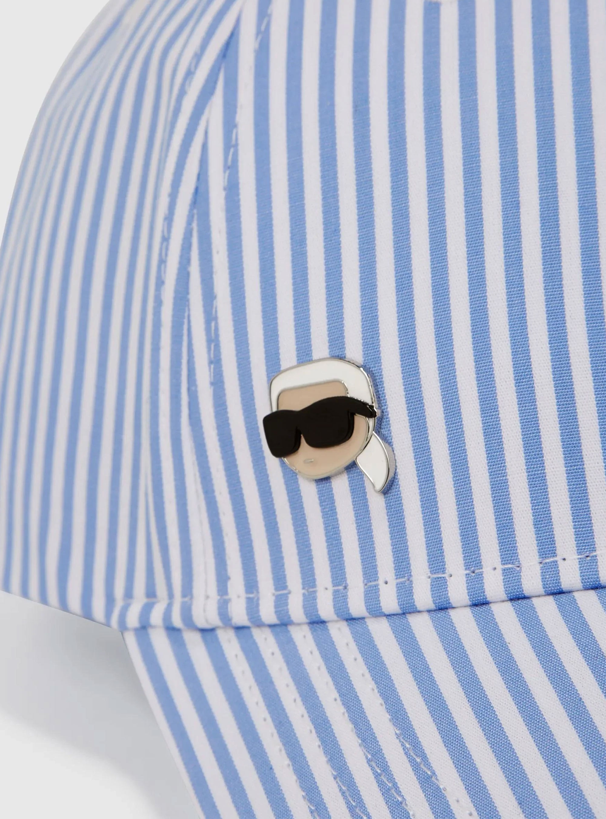 Karl Lagerfeld Ikon Striped Cap - Blue