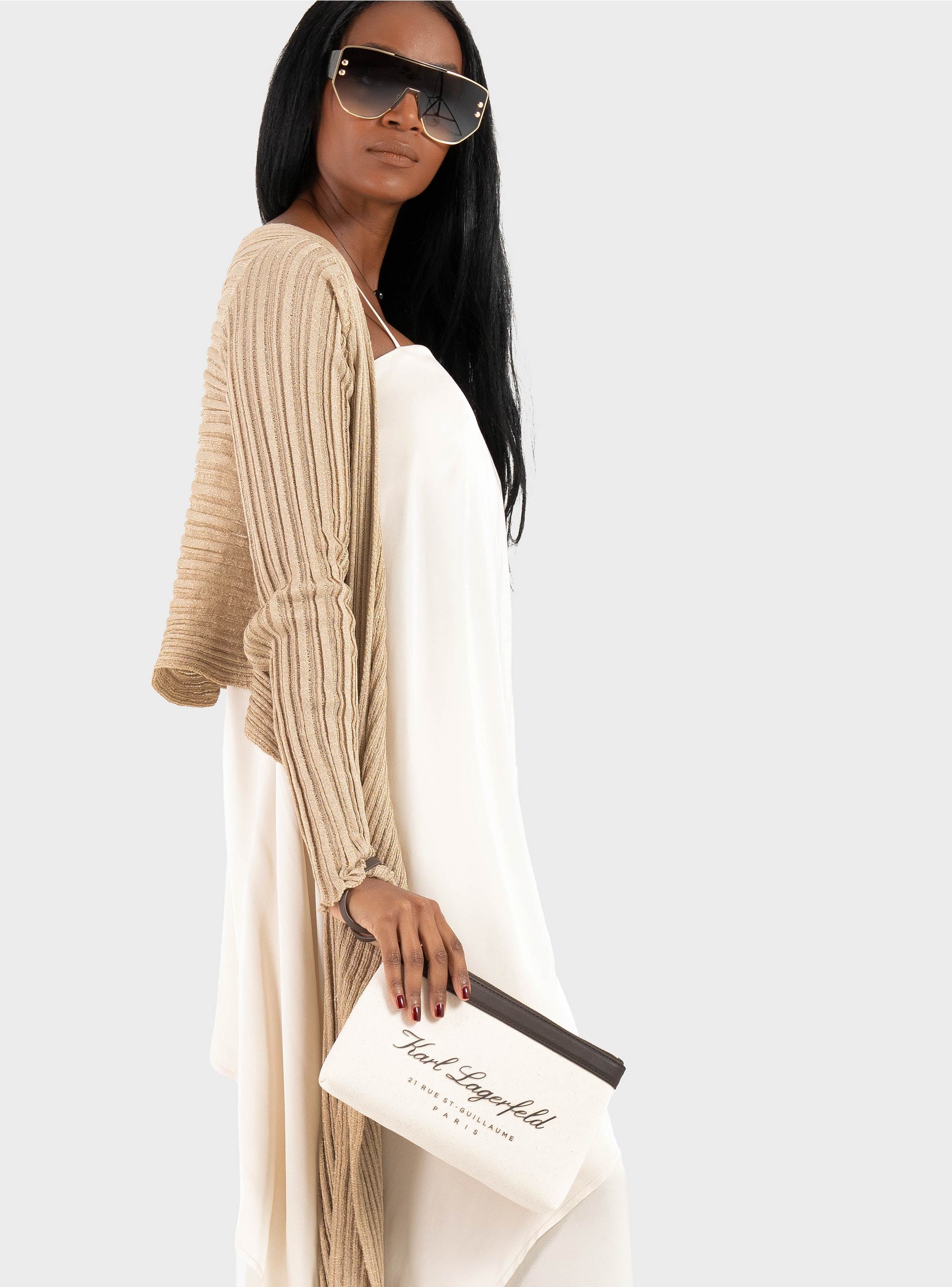 Karl Lagerfeld K/Hotel Karl Wristlet Slg - Natural