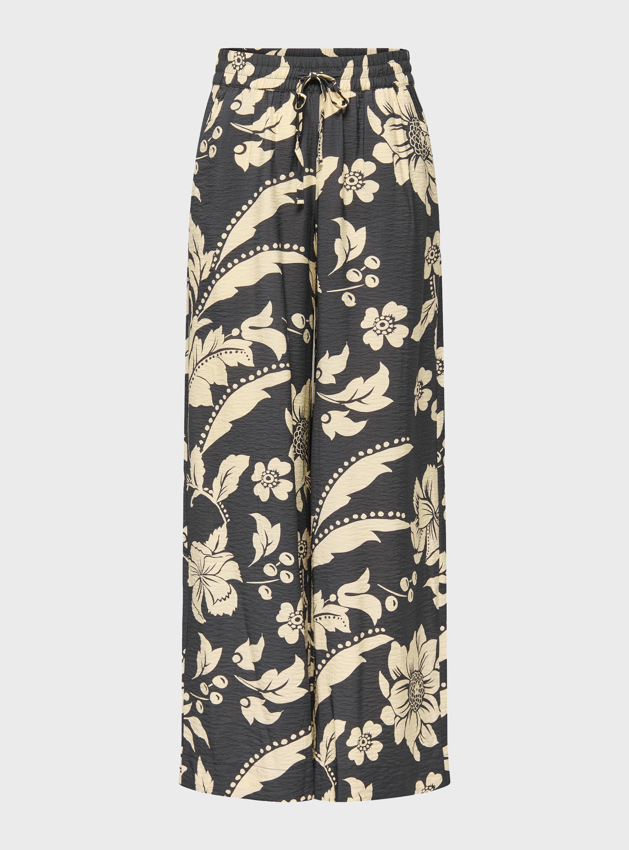Jdytroya Mid Waist Palazzo Pants - Black
