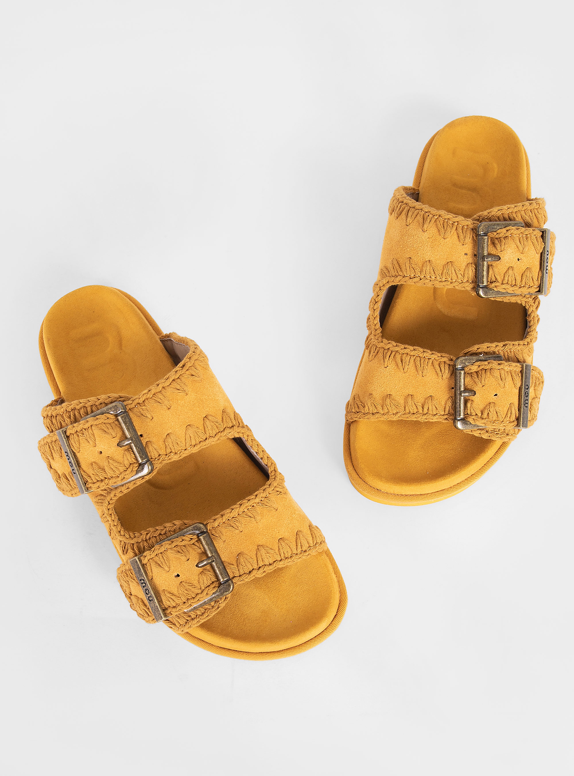 Mou Low Bio Sandal Two Buckles - All Monochrome - Mustard