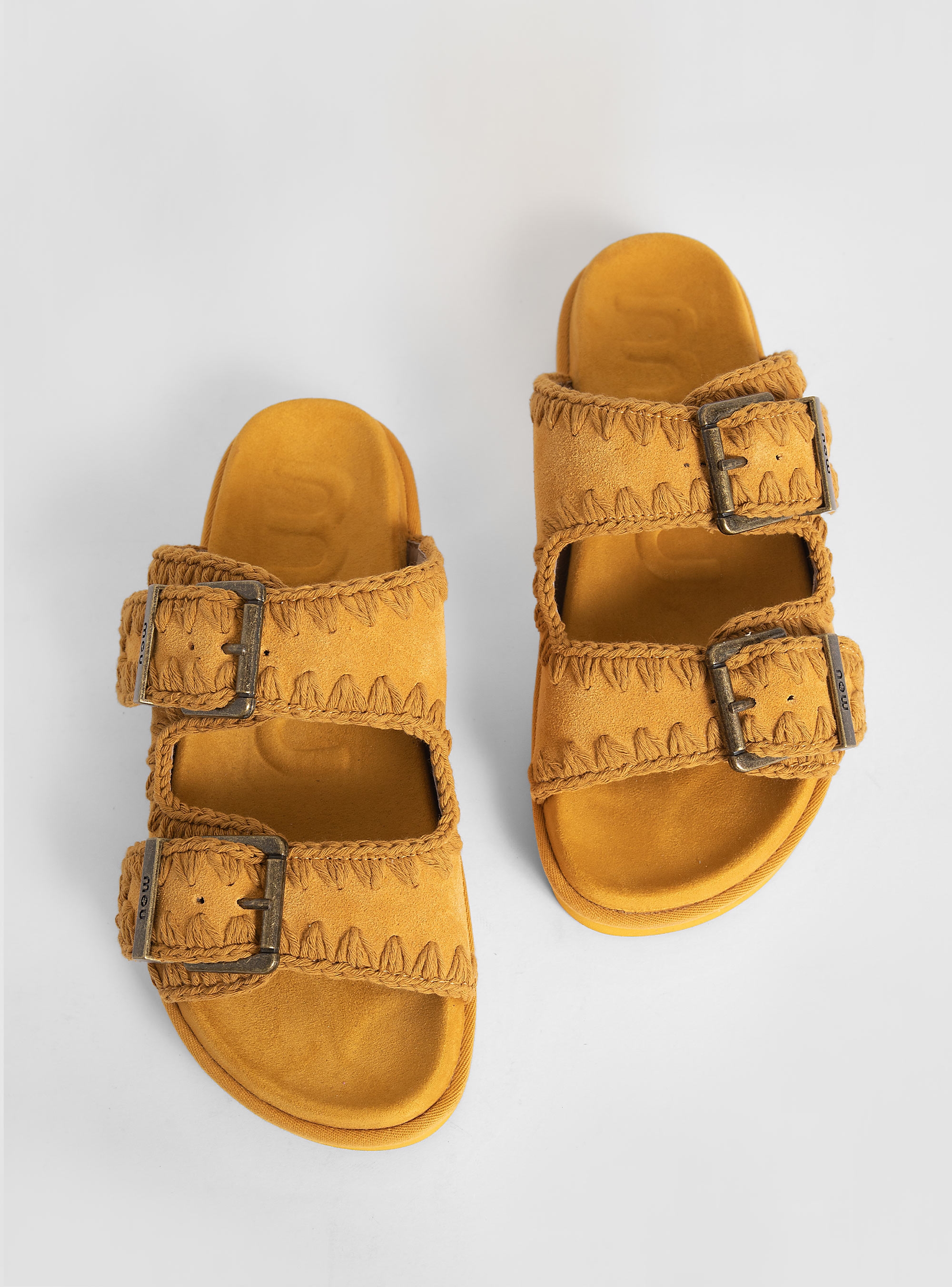 Mou Low Bio Sandal Two Buckles - All Monochrome - Mustard