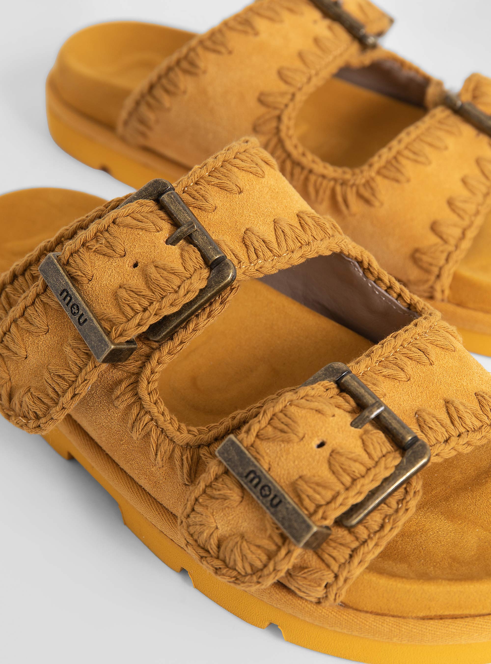 Mou Low Bio Sandal Two Buckles - All Monochrome - Mustard