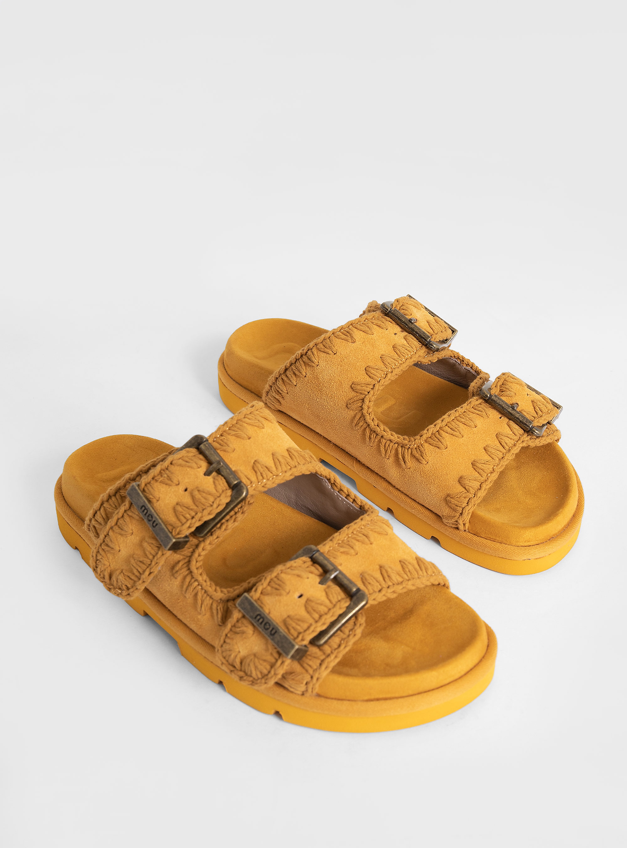 Mou Low Bio Sandal Two Buckles - All Monochrome - Mustard