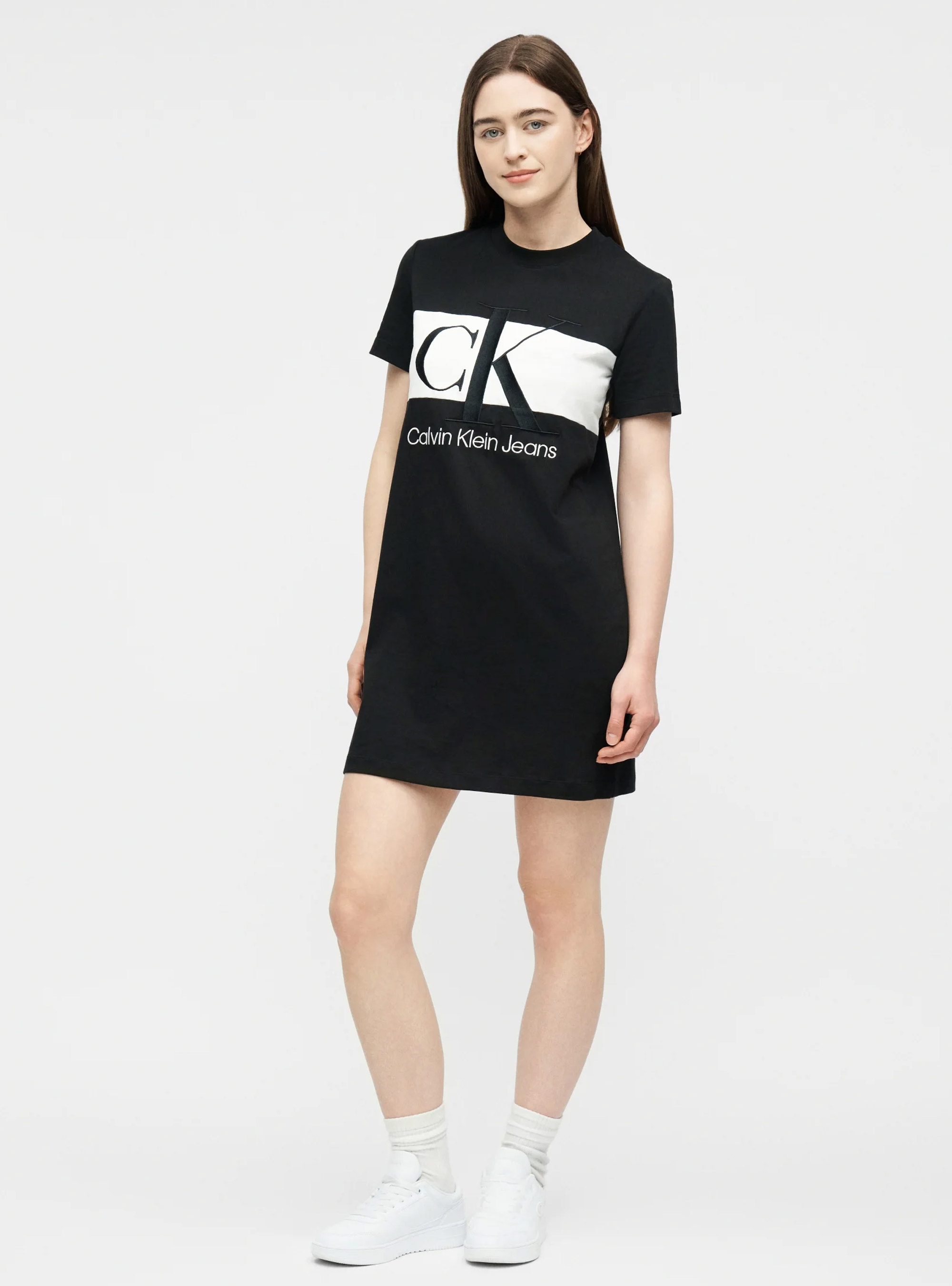 Calvin Klein BLOCKING TSHIRT DRESS - Black