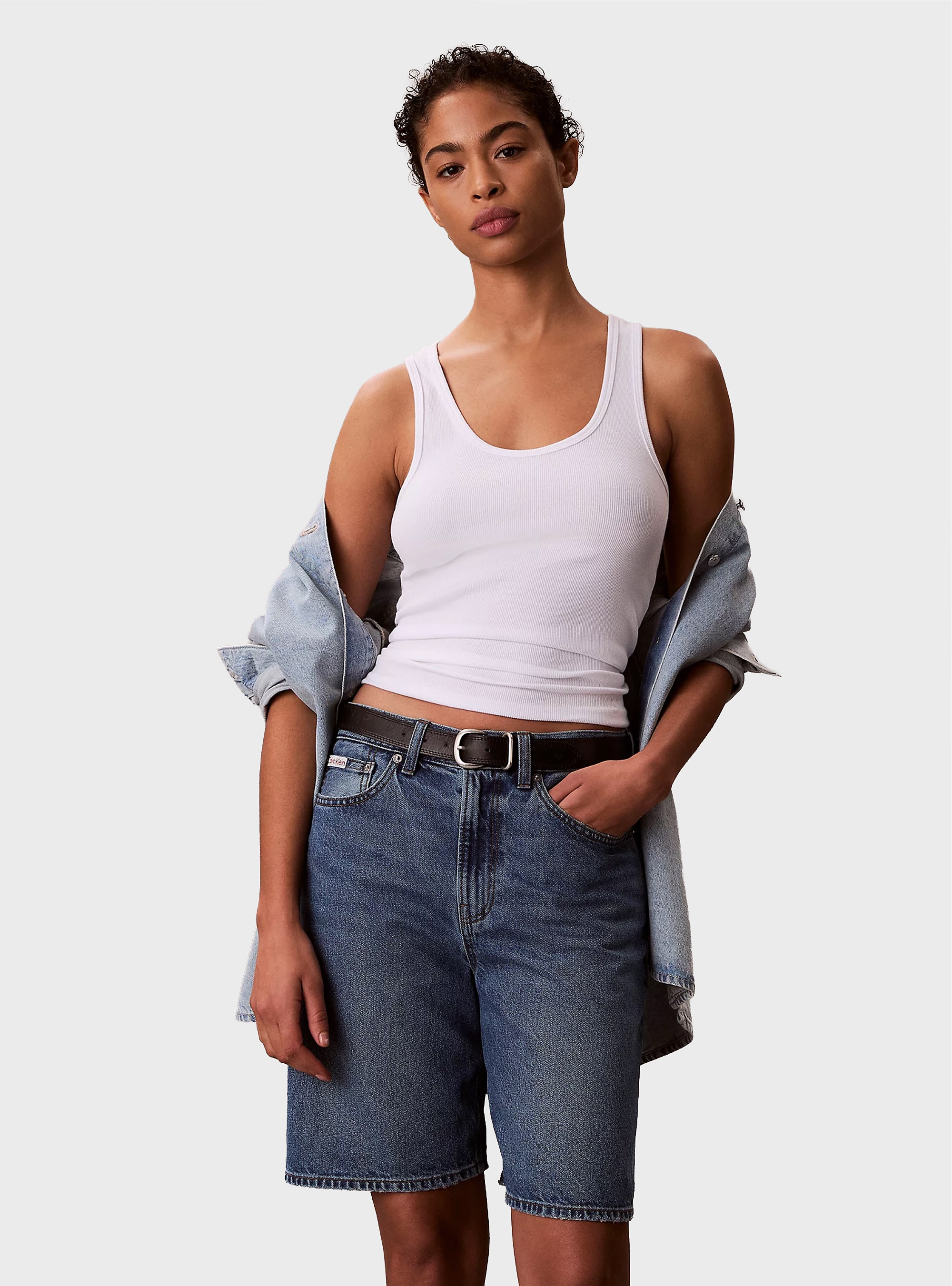 Calvin Klein Denim Bermuda Shorts - Dark Aged Denim