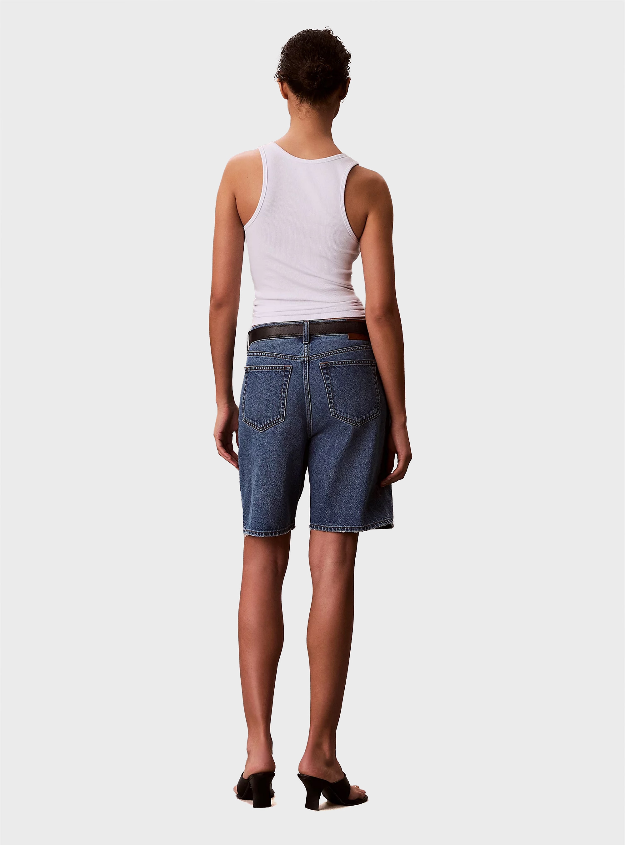Calvin Klein Denim Bermuda Shorts - Dark Aged Denim