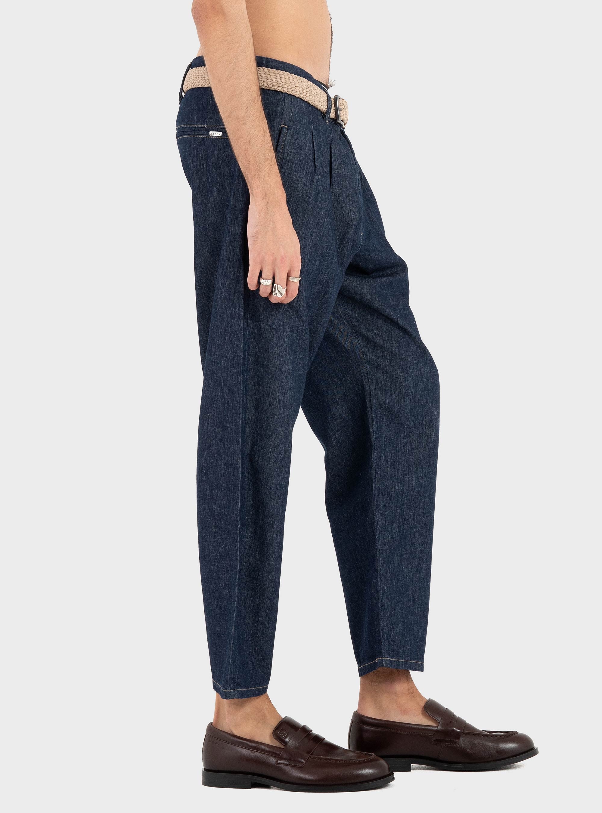 Gabba GABfirenze Geky Denim Cropped Pants - Unwashed Denim