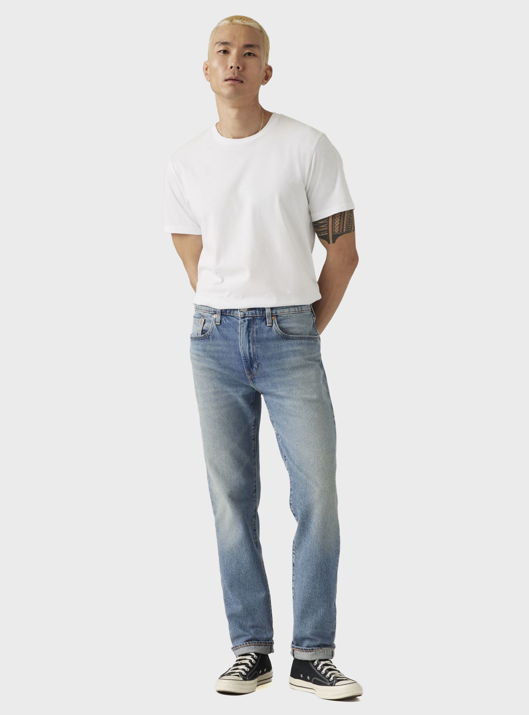 Levi's 502™ Taper Fit Selvedge Jeans - Medium Aged Denim