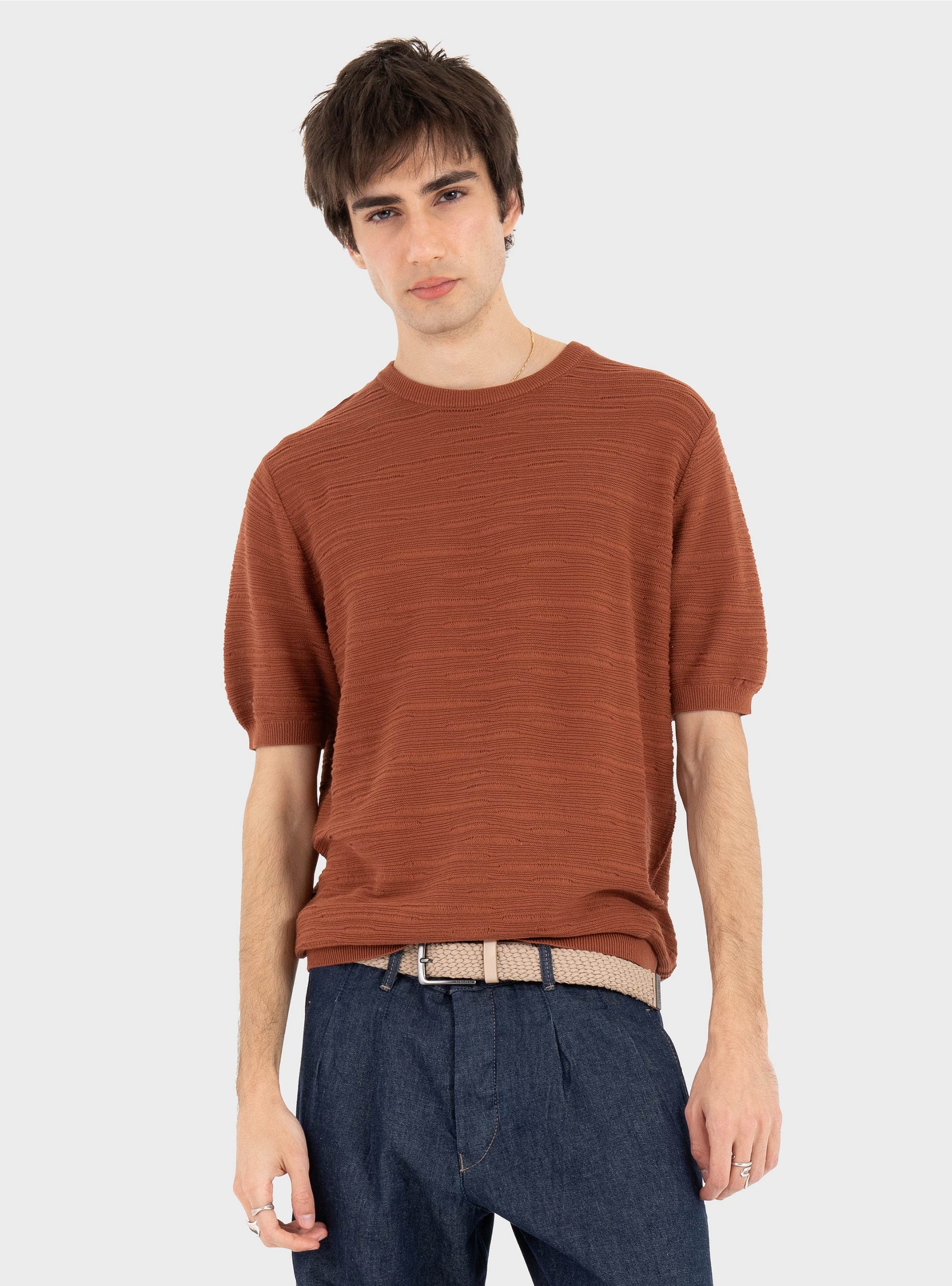 Antony Morato Sweater Regular Fit In Cotton Soft Yarn - Rust