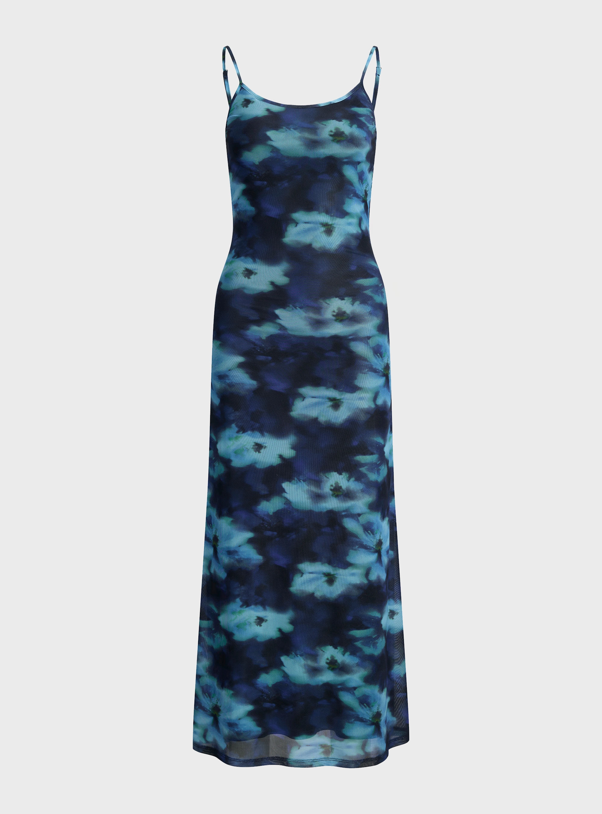 JJXX Minna Mesh Singlet Long Dress - Blue