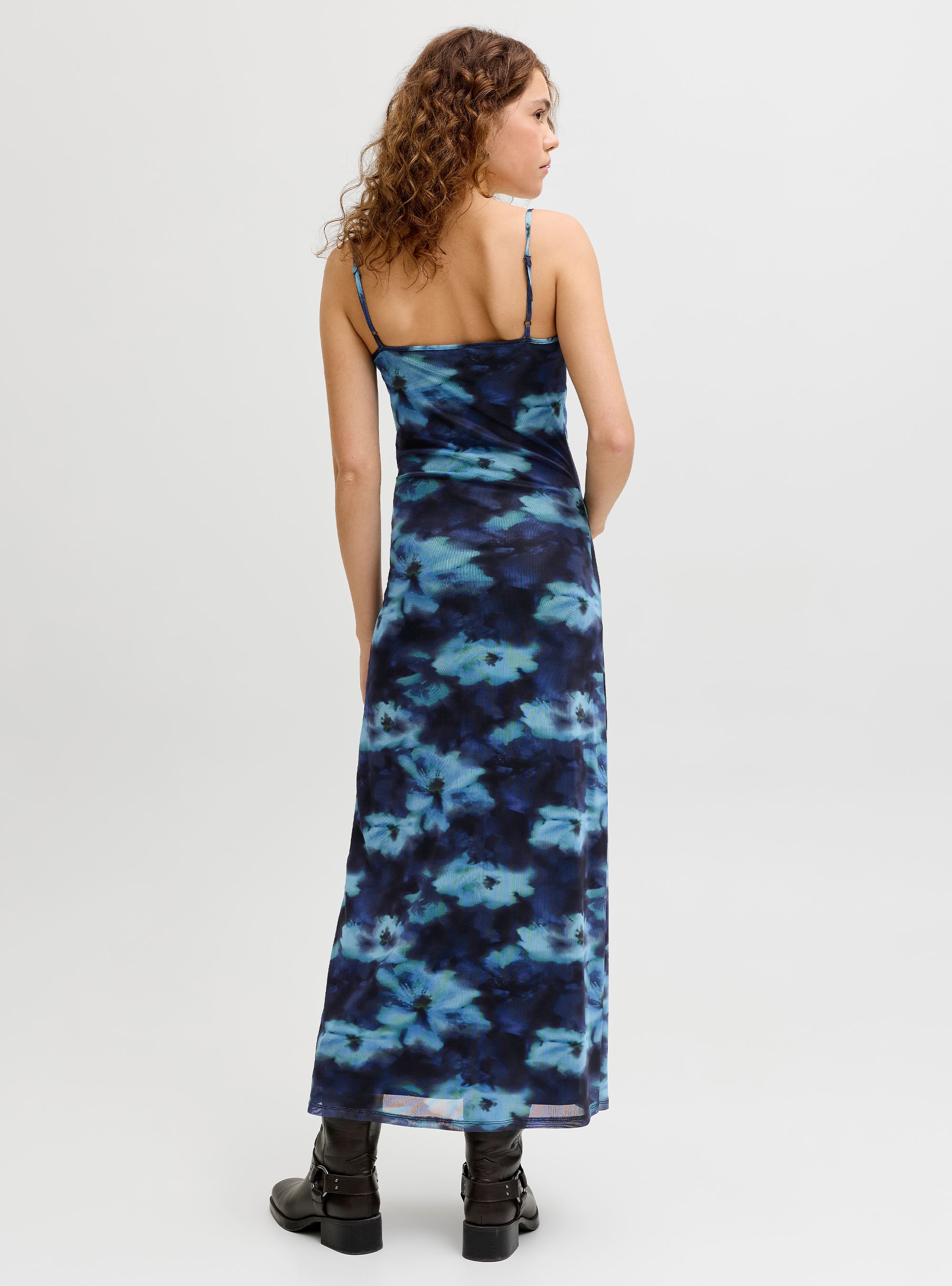 JJXX Minna Mesh Singlet Long Dress - Blue