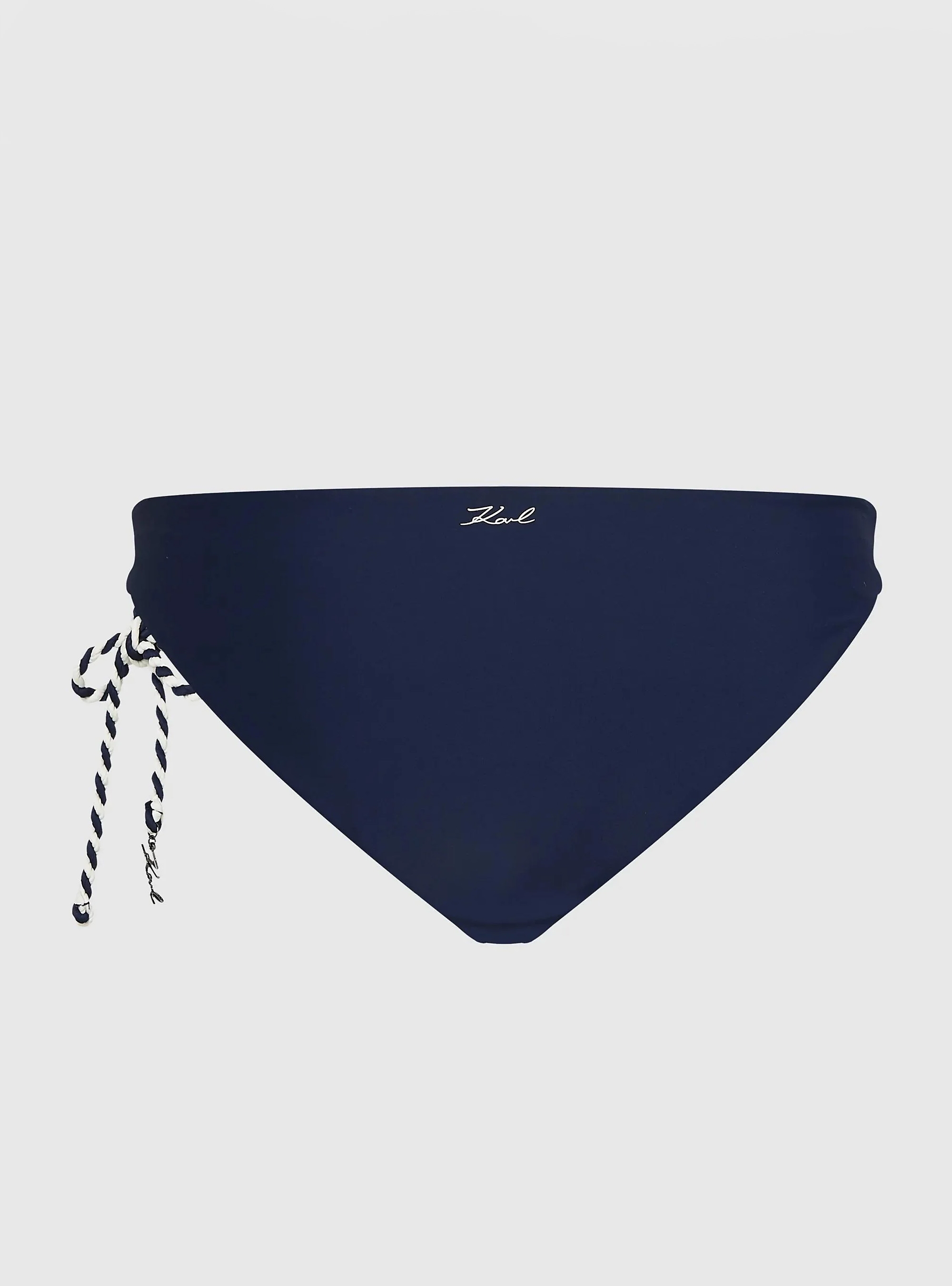 Karl Lagerfeld Signature Nautical Cheeky Bikini Bottoms - Blue
