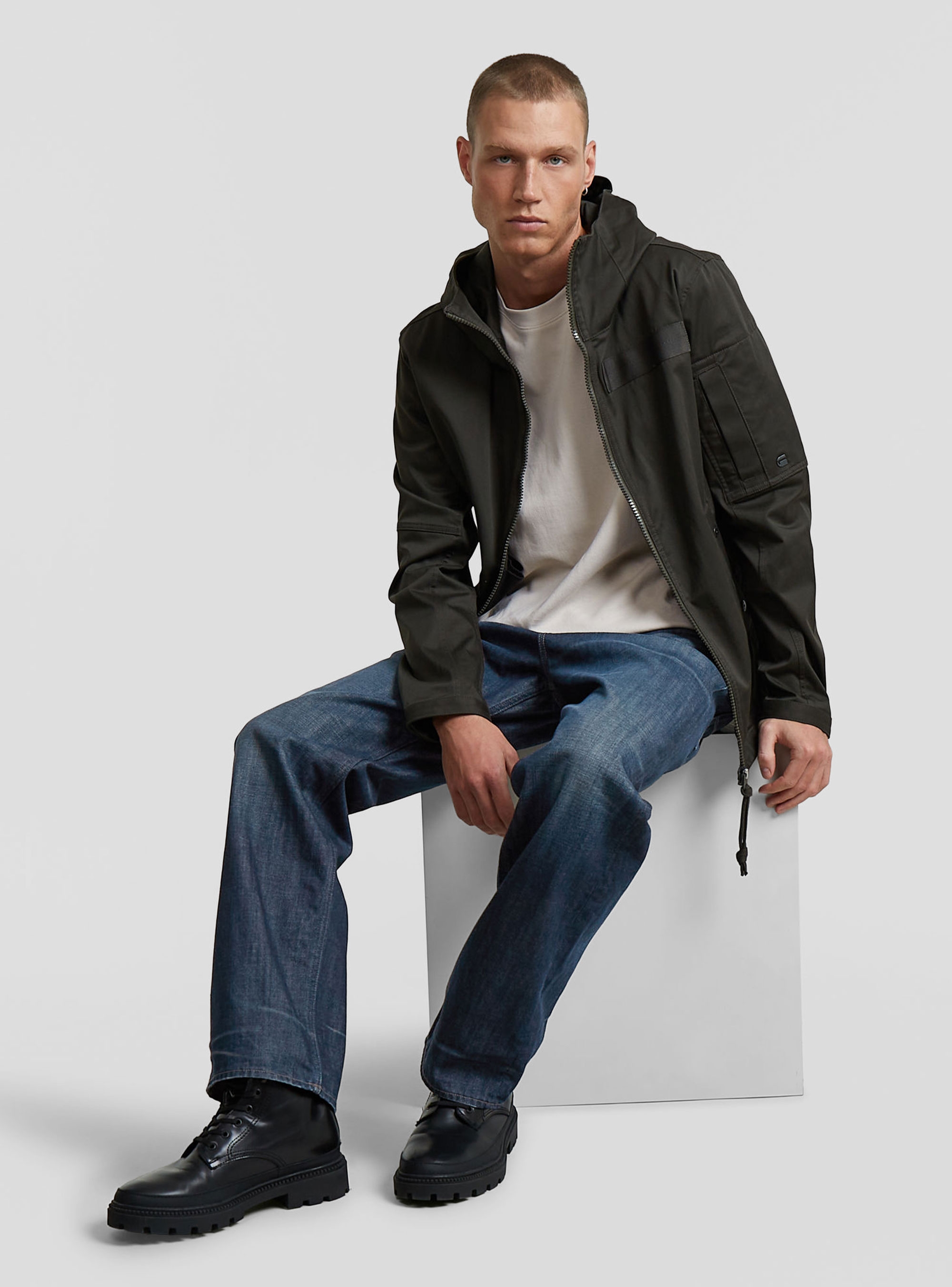 G-Star Deeggie Relaxed Straight Jeans - Dark Aged Denim