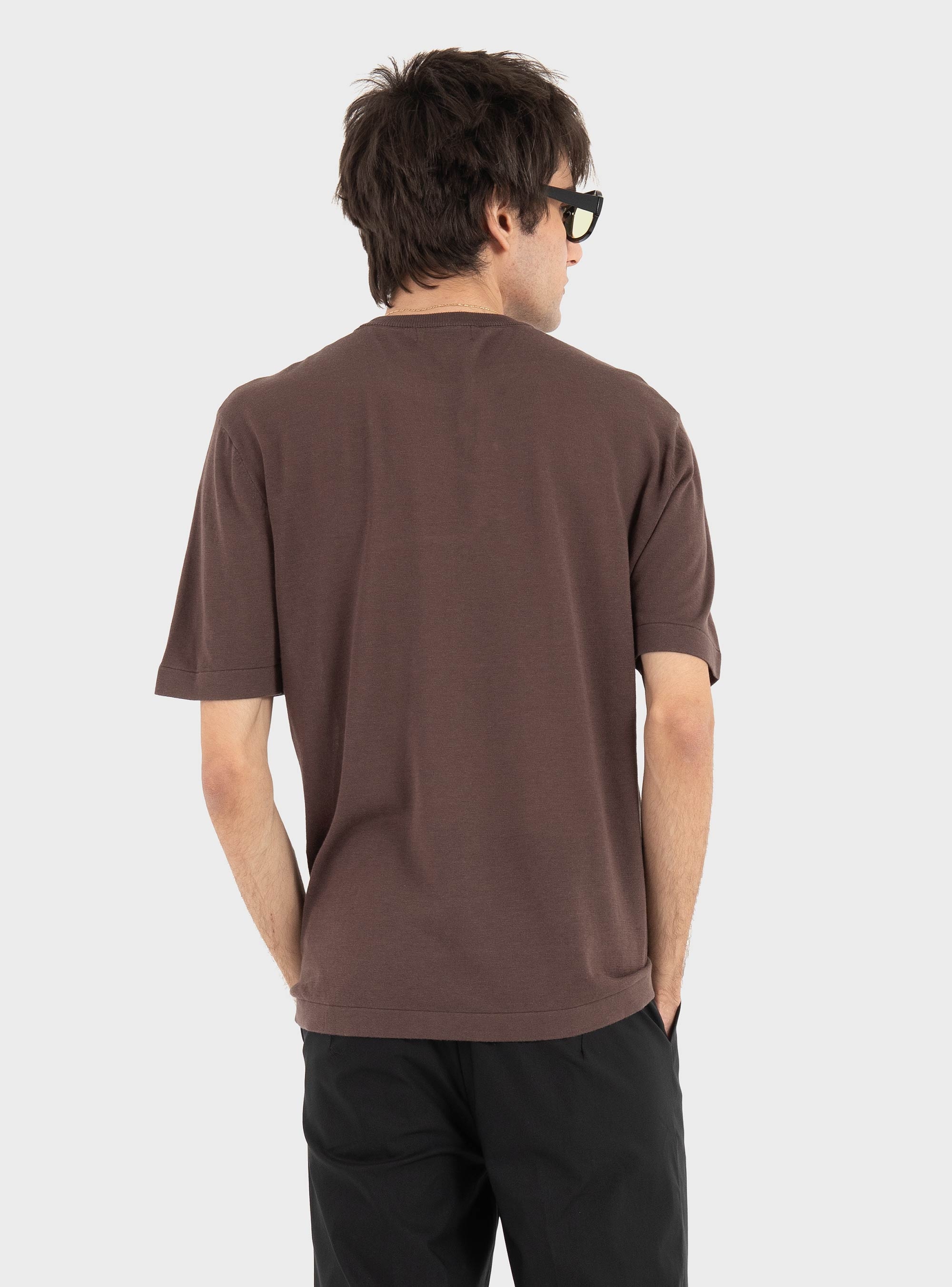 Gianni Lupo Knitted T-Shirt - Brown