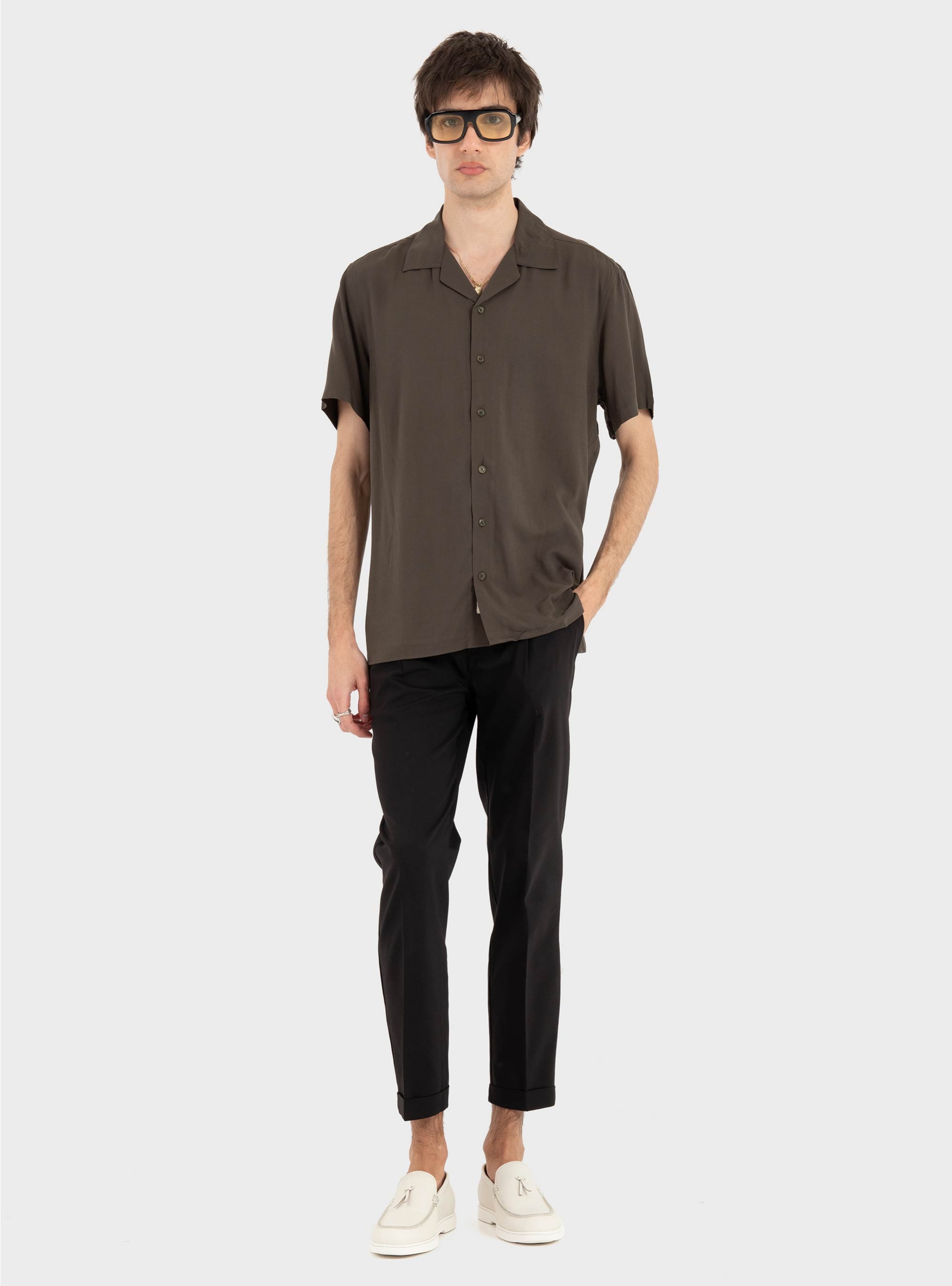 Gianni Lupo Short Sleeve Shirt - Olive 