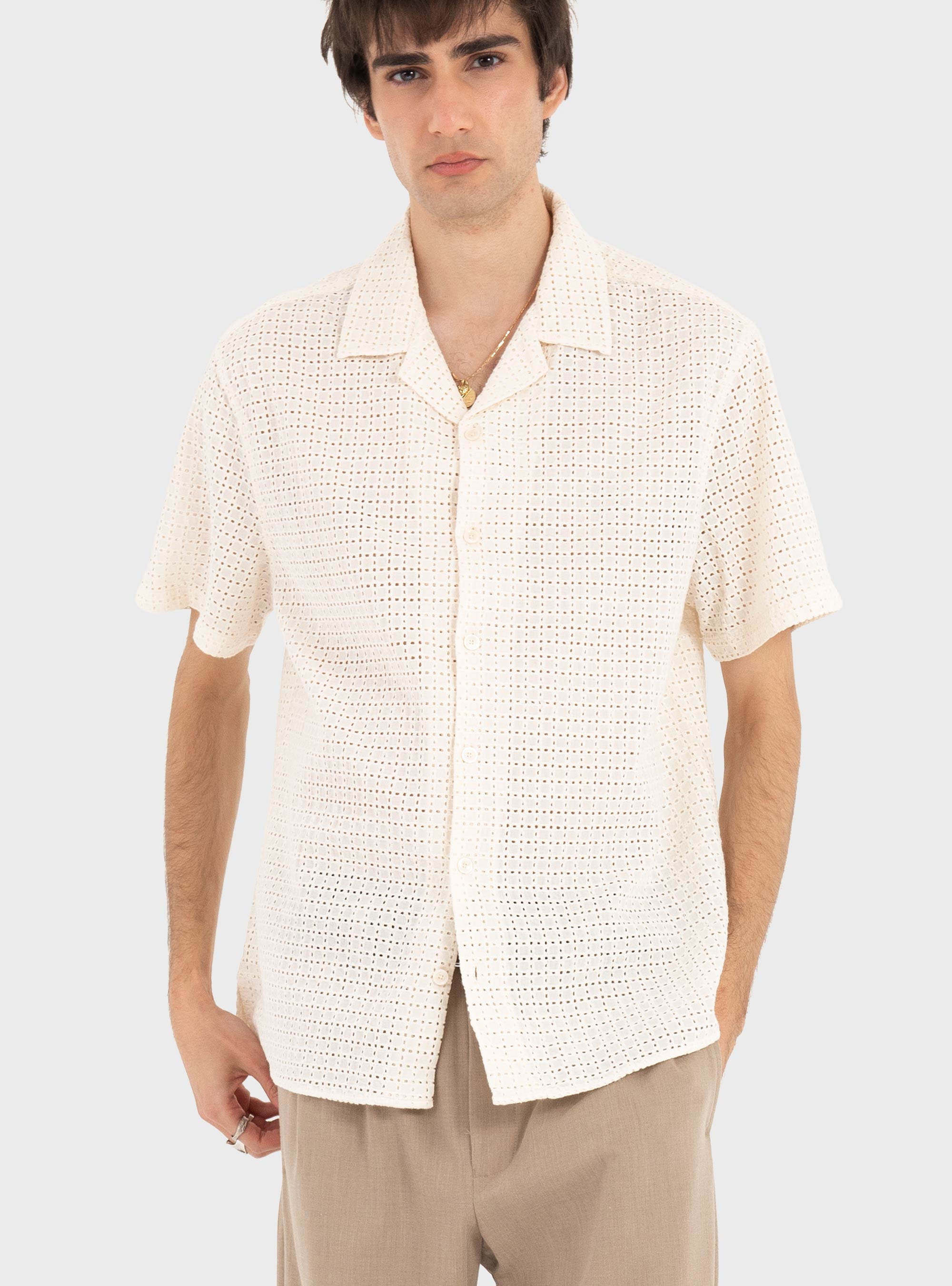 Gianni Lupo Short Sleeve Shirt - Ecru