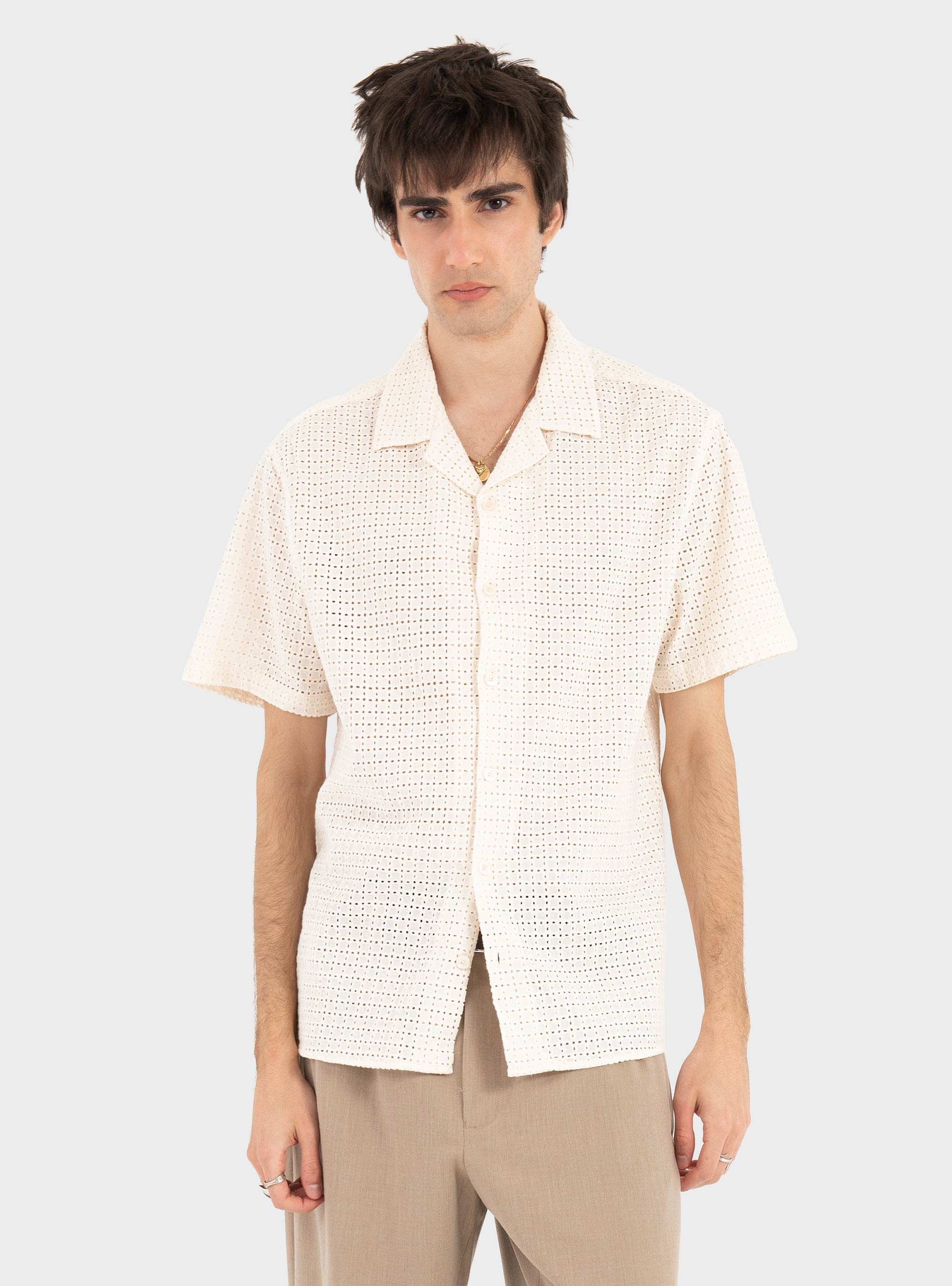 Gianni Lupo Short Sleeve Shirt - Ecru