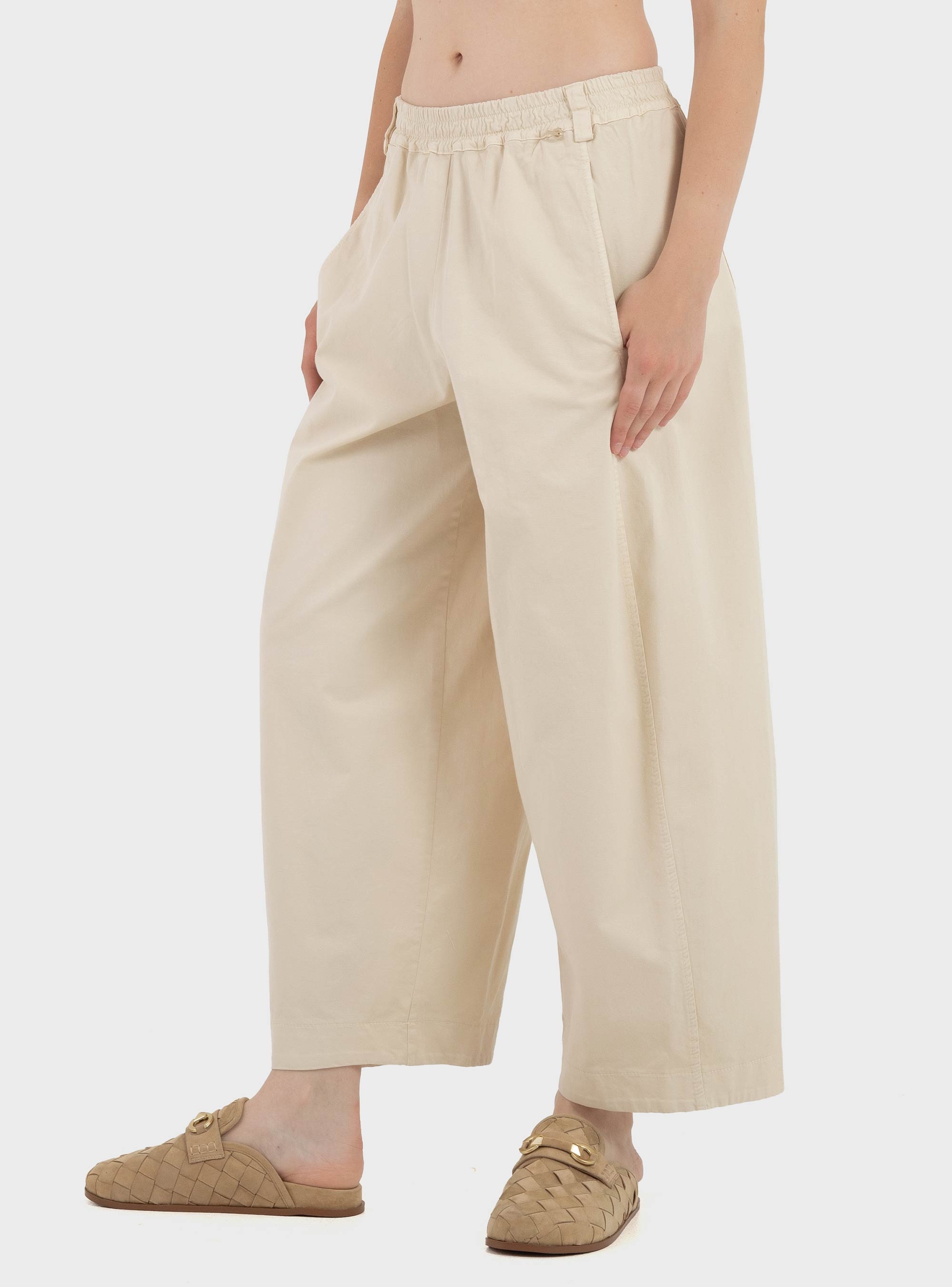 Philia Loft Barrel Trousers - Ecru