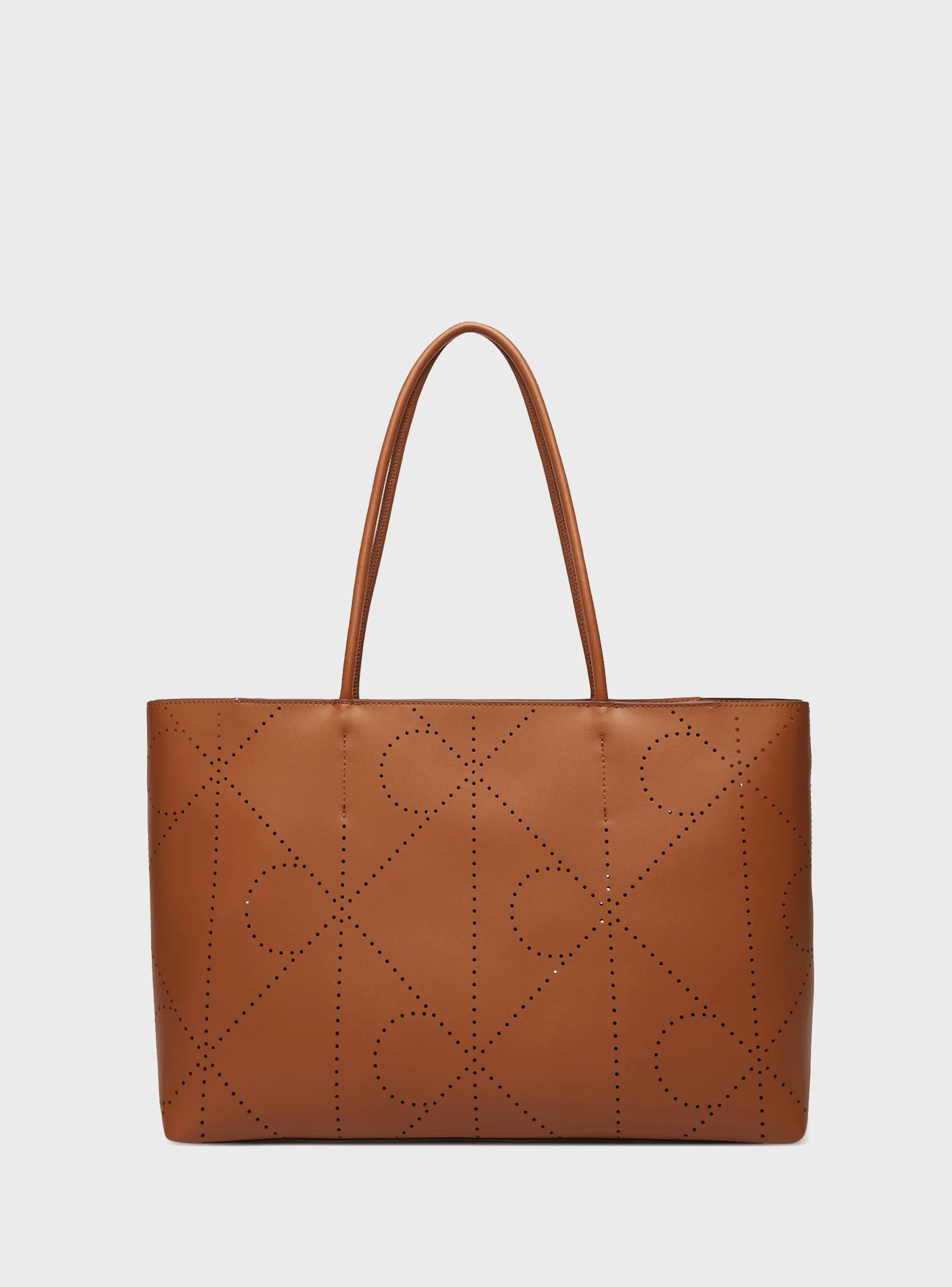 Calvin Klein All Over Print Perforated Tote Bag - Rust