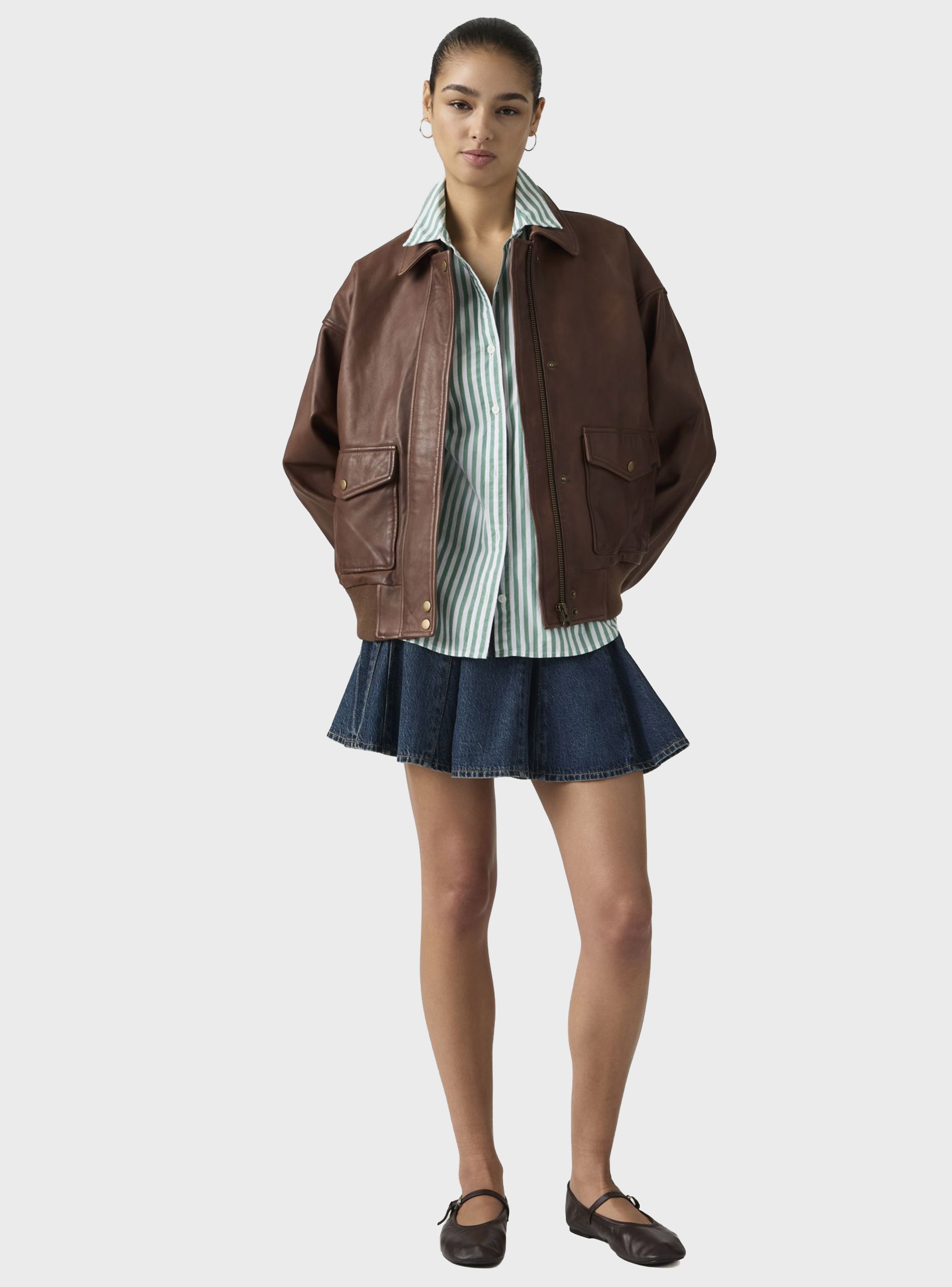 Levi's Godet Mini Skirt - Dark Aged Denim