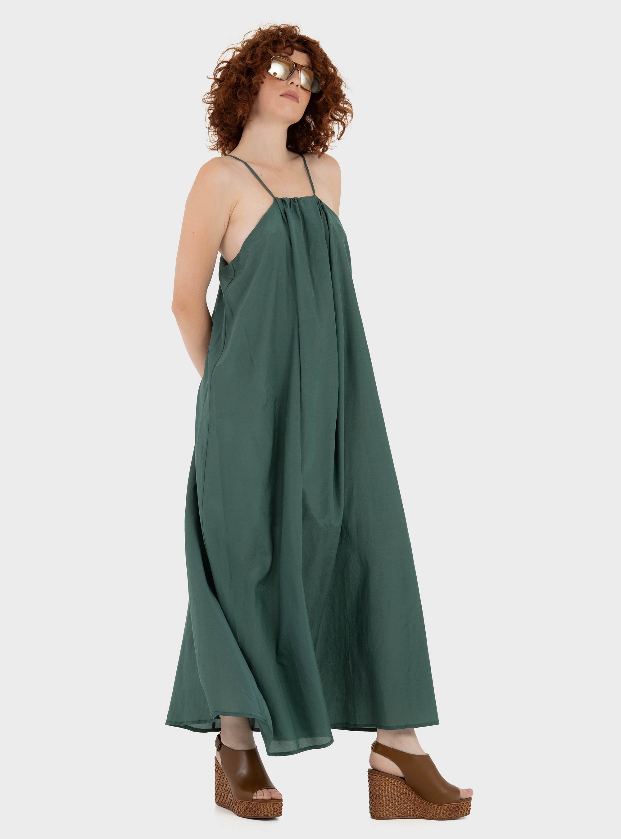 Black & Black Dress - Green