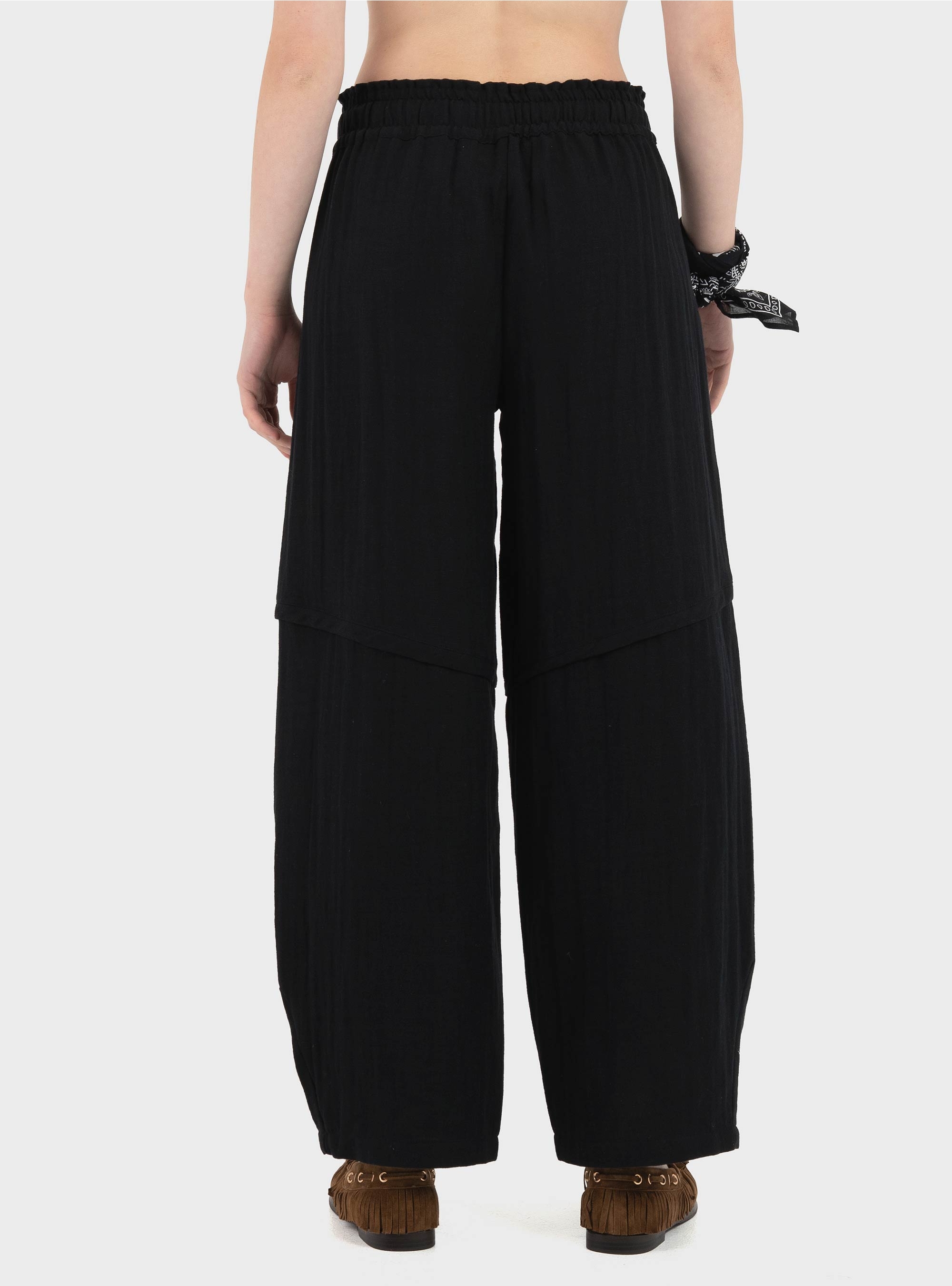 Black & Black Trousers - Black
