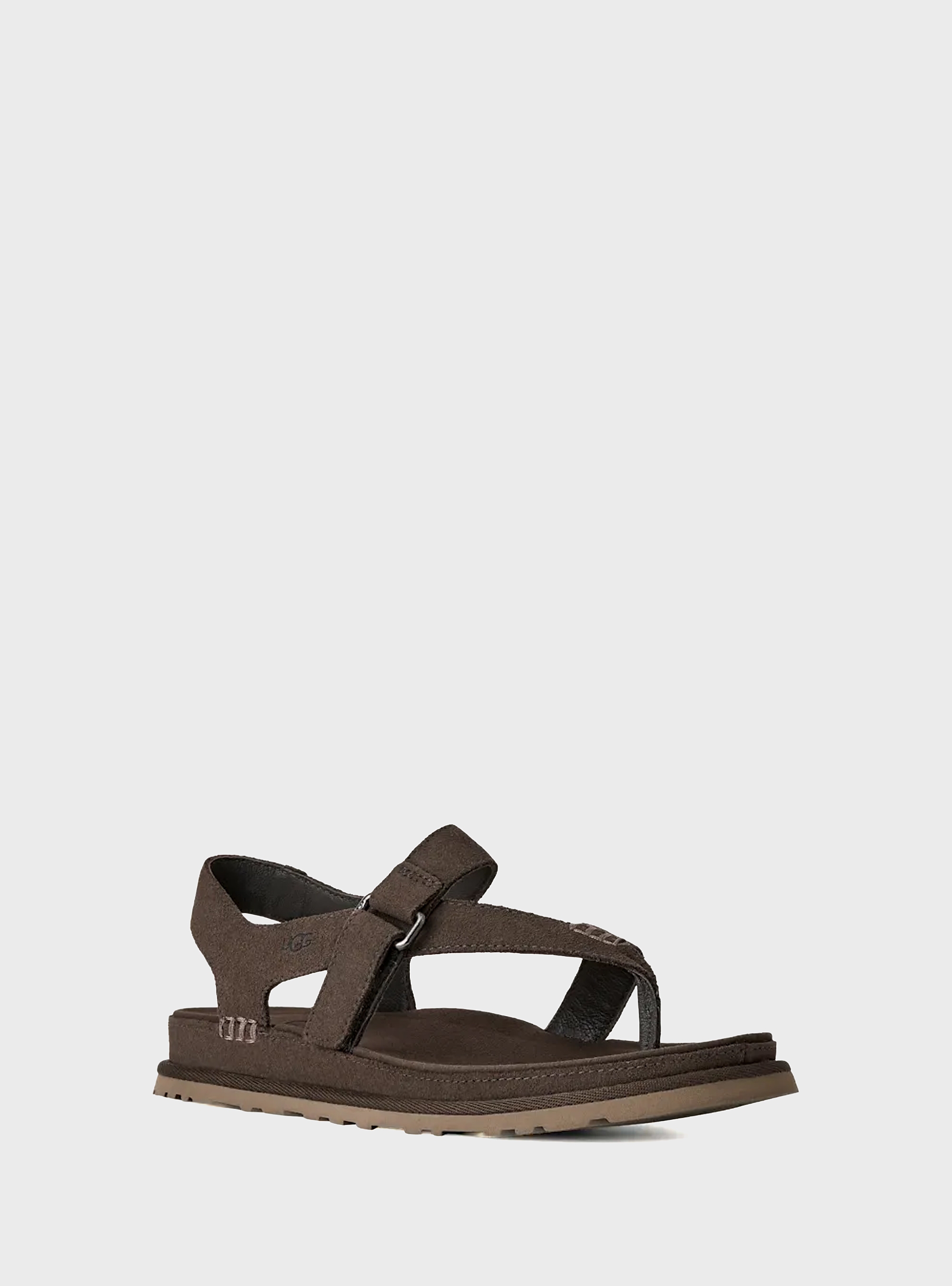 UGG GoldenGaze Toe Post Sandals - Dark Brown