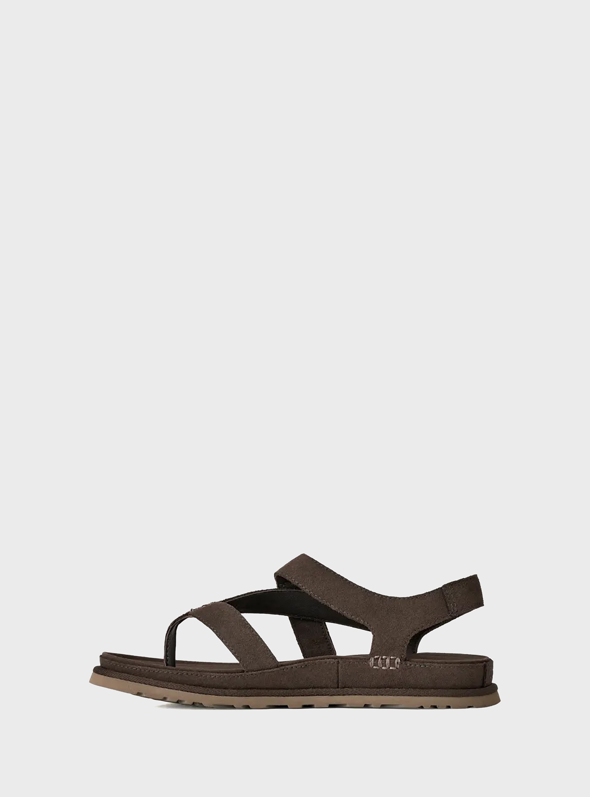 UGG GoldenGaze Toe Post Sandals - Dark Brown