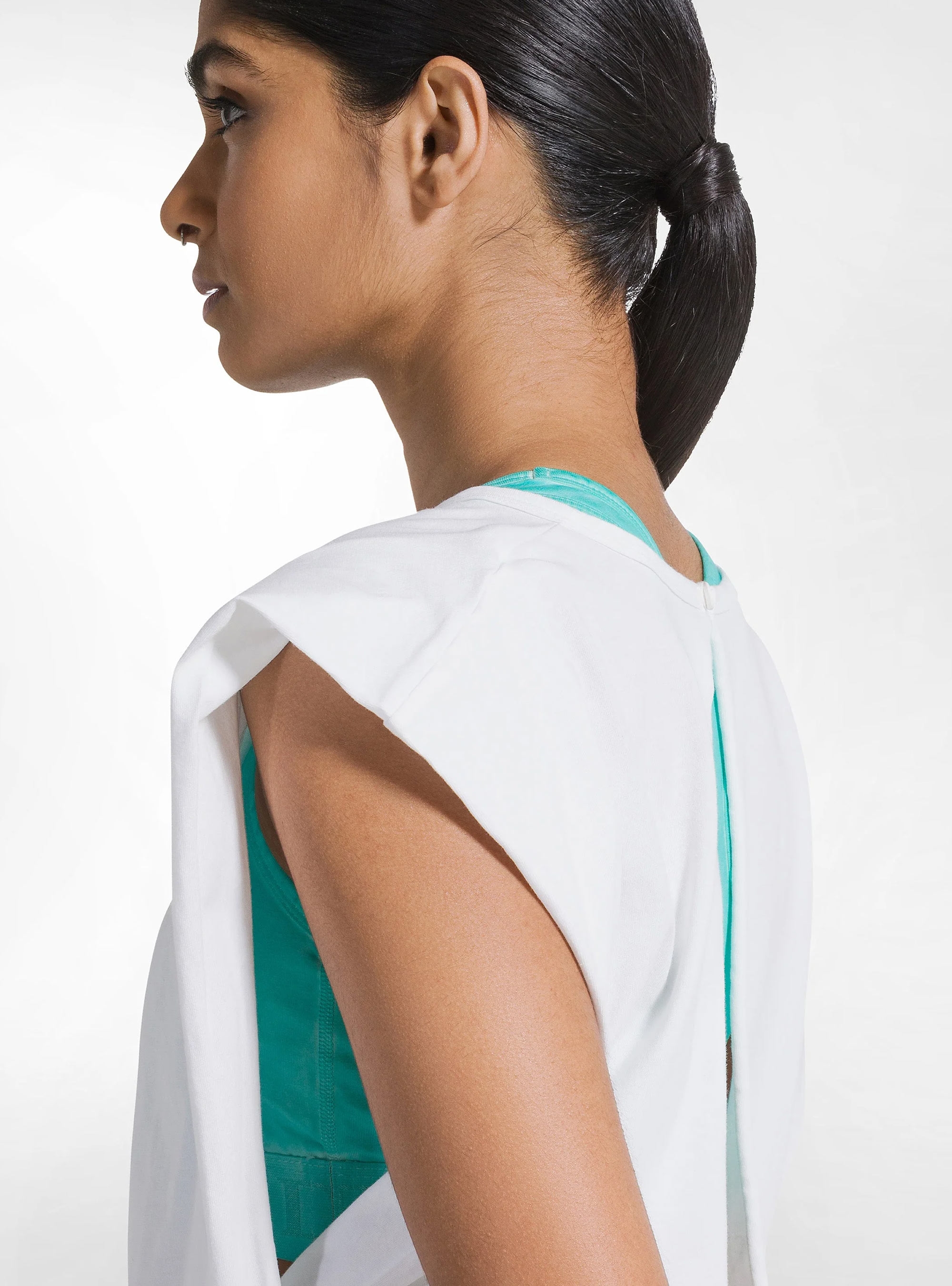Deha Open Back Jersey Jumpsuit - White