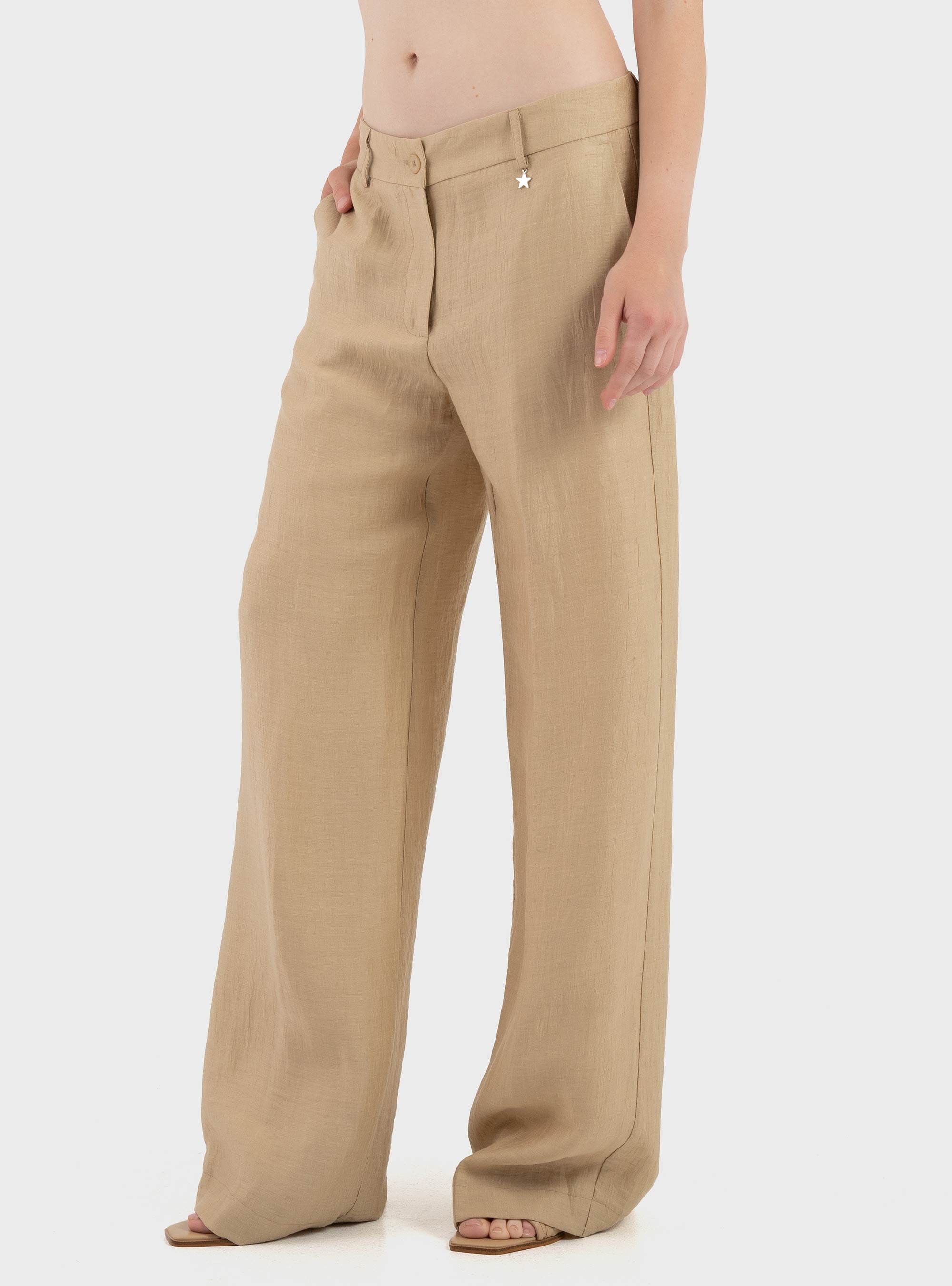 Souvenir Wide Leg Pants - Beige