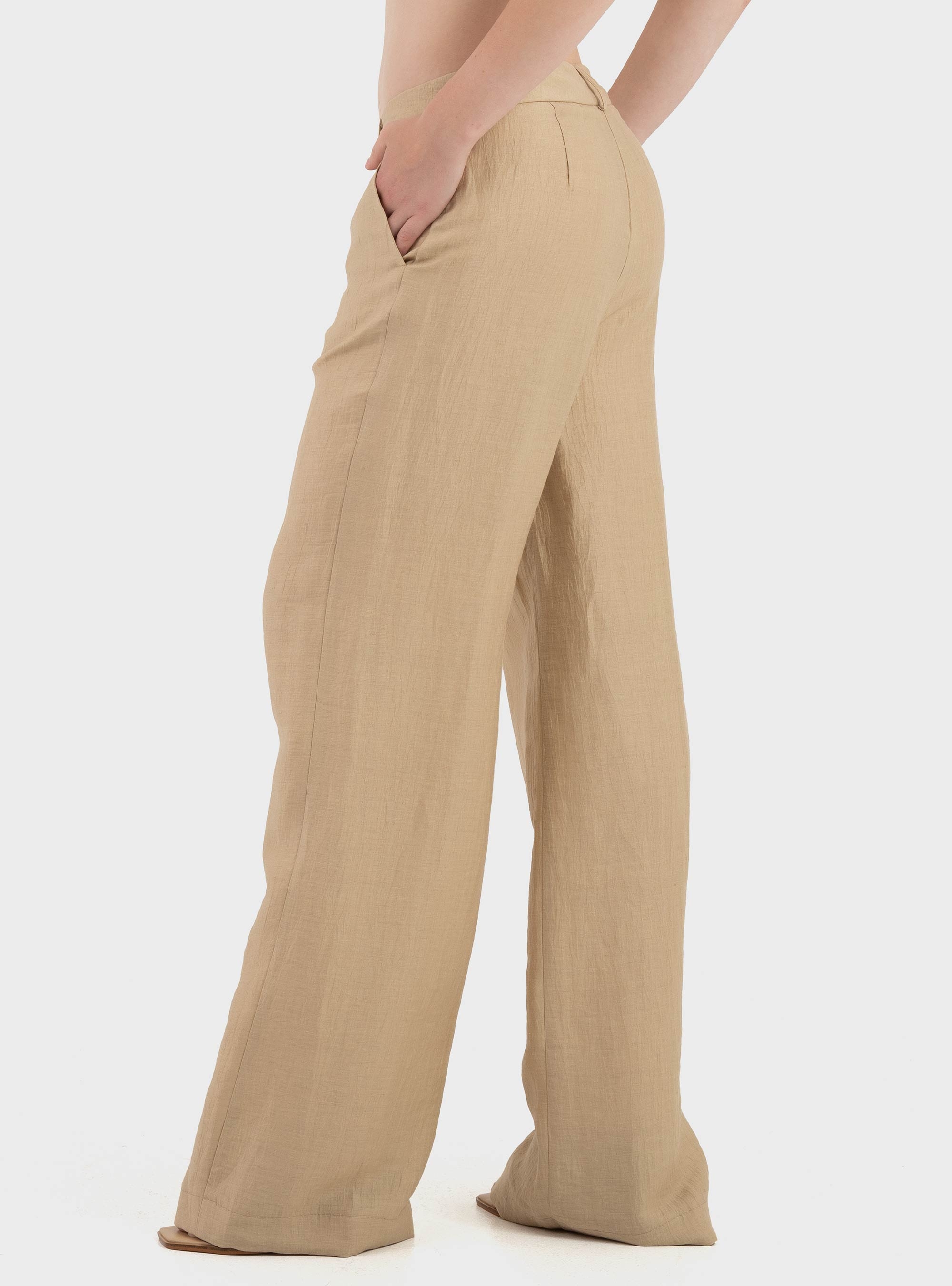 Souvenir Wide Leg Pants - Beige
